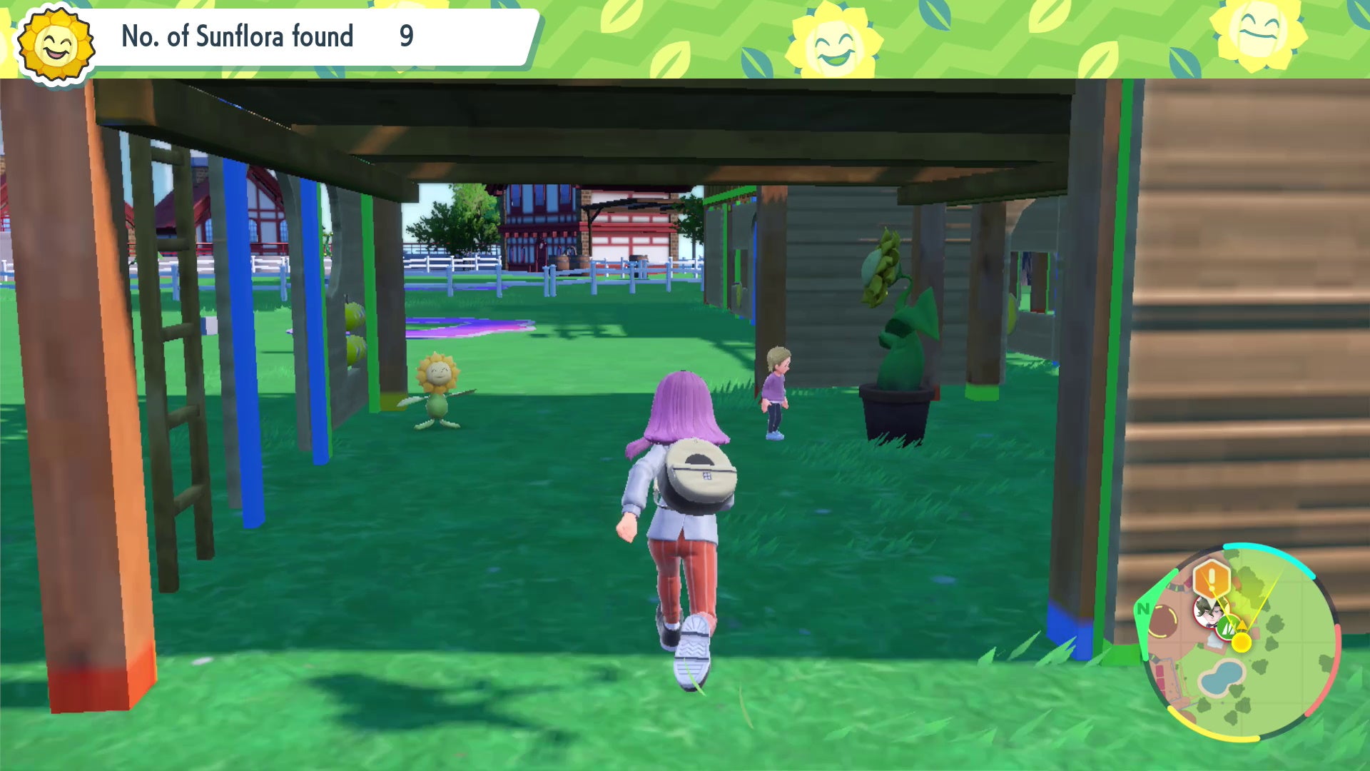 Pok mon Scarlet and Violet Artazon Gym  including how to beat Grass Gym Leader Brassius and Sunflora locations - 93