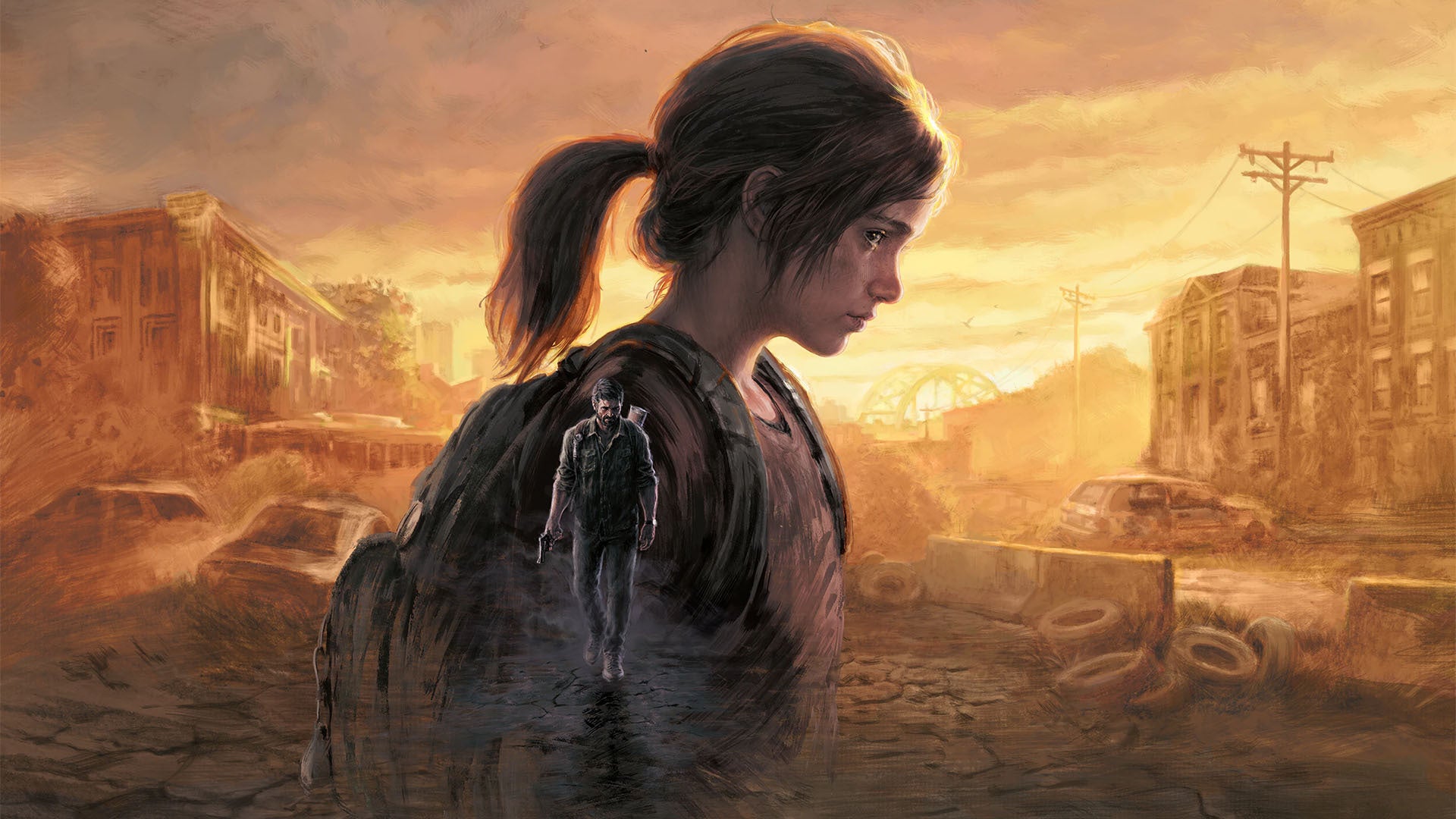 the last of us part one key art, featuring ellie