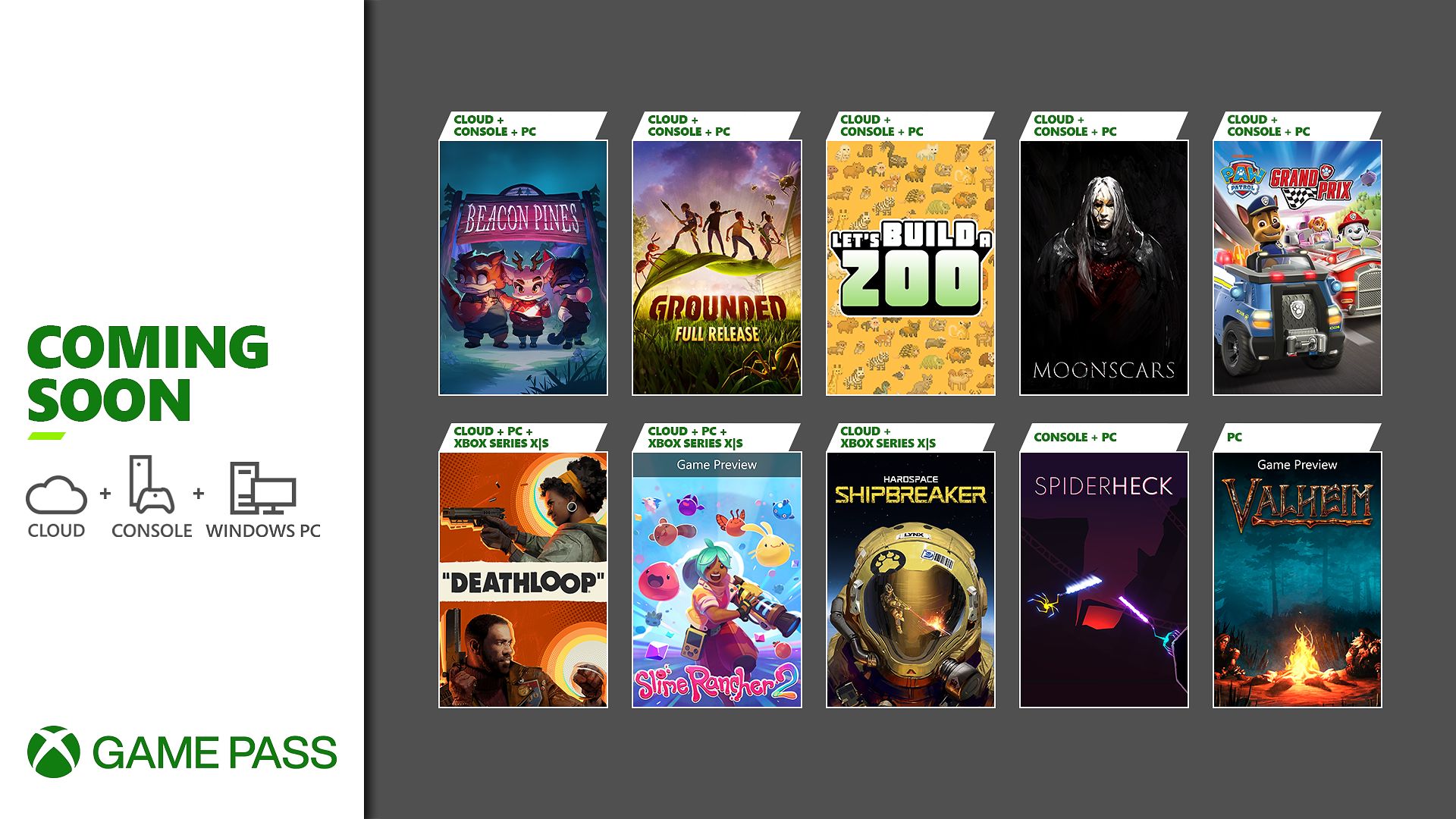Deathloop, Grounded i Valheim są liderami najnowszych wrześniowych dodatków Xbox Game Pass