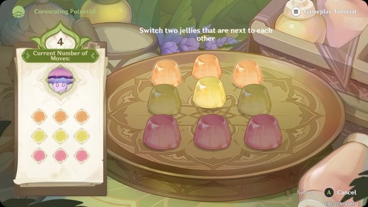 Genshin Impact Coruscating Potential jelly puzzle solutions for Fabulous Fungus Frenzy - 31