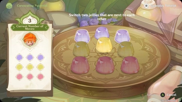 Genshin Impact Coruscating Potential jelly puzzle solutions for Fabulous Fungus Frenzy - 17