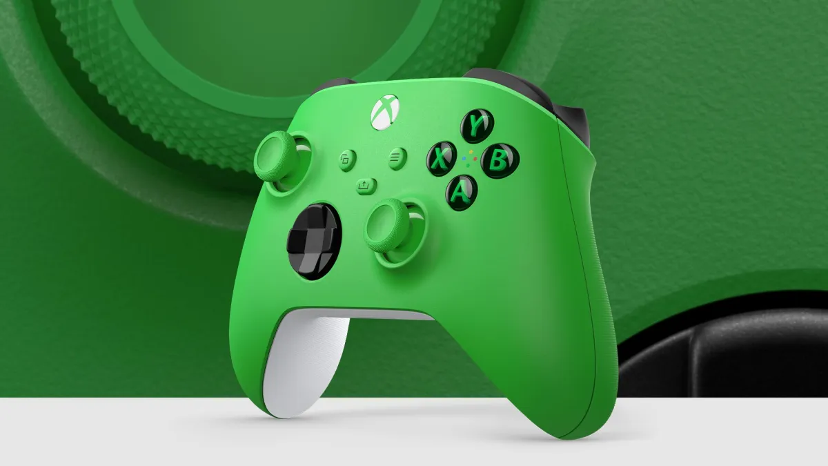 Afbeeldingen van Velocity Green Xbox-controller voorgesteld
