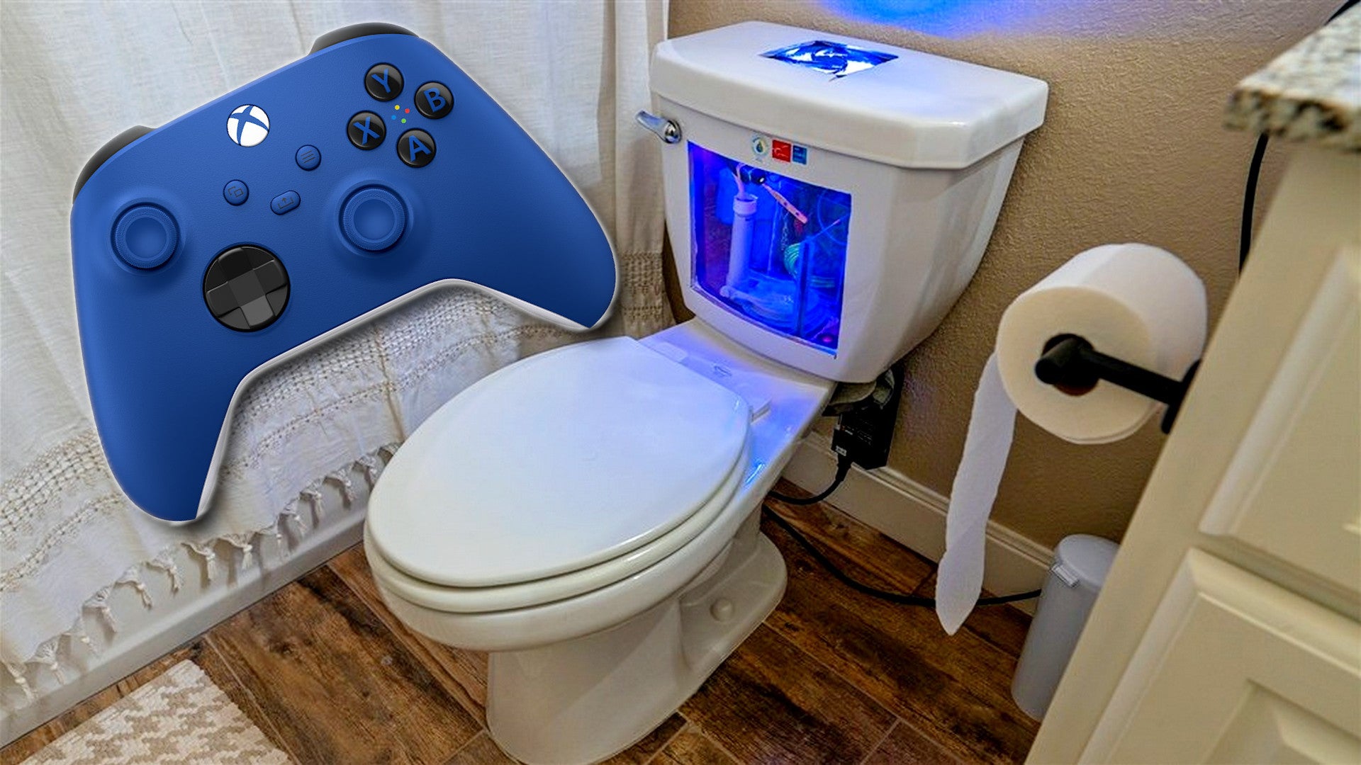 YouTuber installs a gaming computer in the toilet