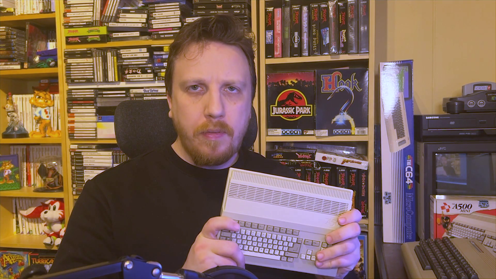 The A500 Mini shown here is a tiny version of the original Commodore Amiga 500.