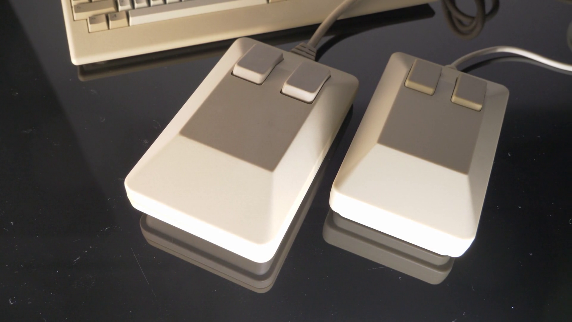 The A500 Mini shown here is a smaller version of the original Commodore Amiga 500.