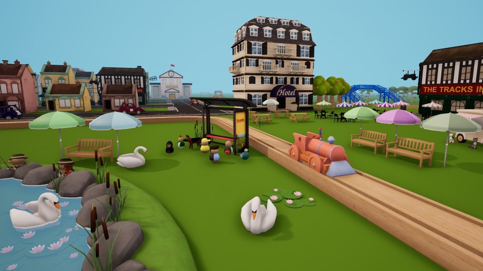 Image for Adorable train set sandbox Tracks gets free suburban-themed expansion