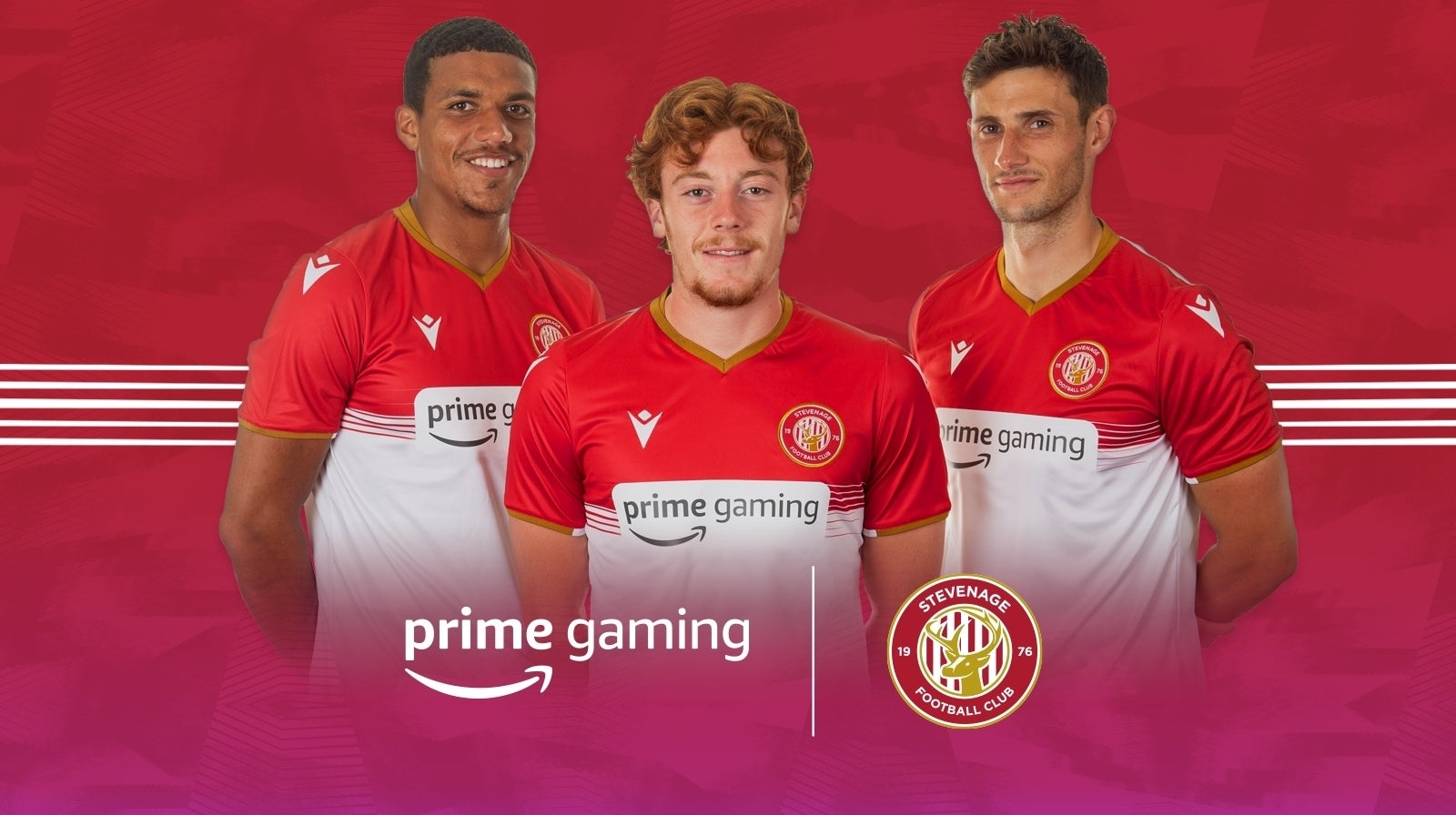 Image for Amazon Prime Gaming signs shirt sponsorship deal with… Stevenage FC