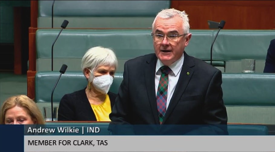 MP Andrew Wilkie introduces his loot box bill in Australia's Parliament