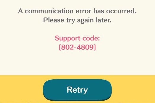 Animal Crossing Pocket Camp error codes 802-7609, 802-4809, 802-4009 and  other known issues | Eurogamer.net