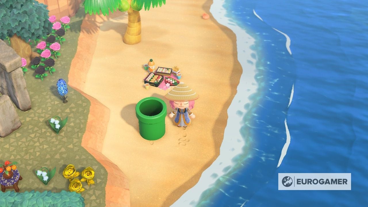 Animal Crossing Super Mario items  How to use warp pipes in New Horizons explained - 5