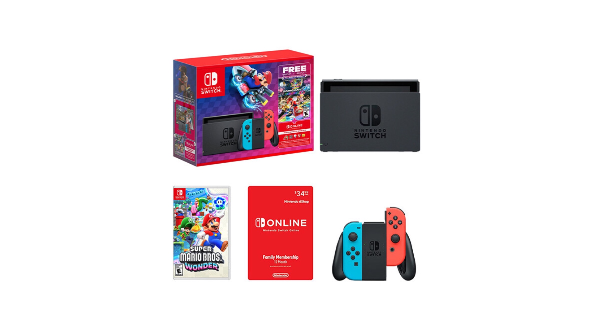 Nintendo Switch with Super Mario Bros. WonderBundle 