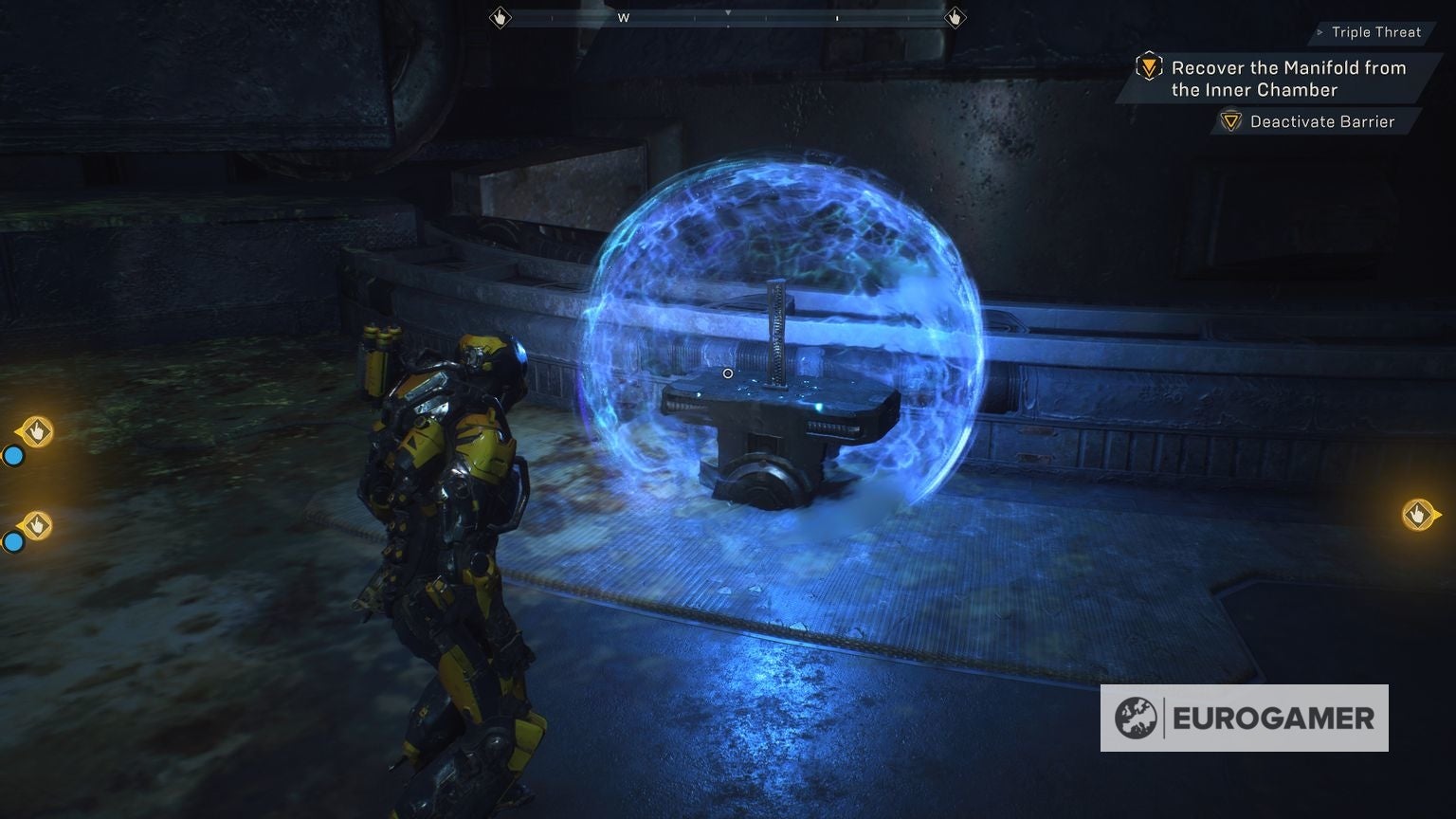 Anthem Deactivate the Barrier solution   how to complete the Triple Threat mission puzzle - 66