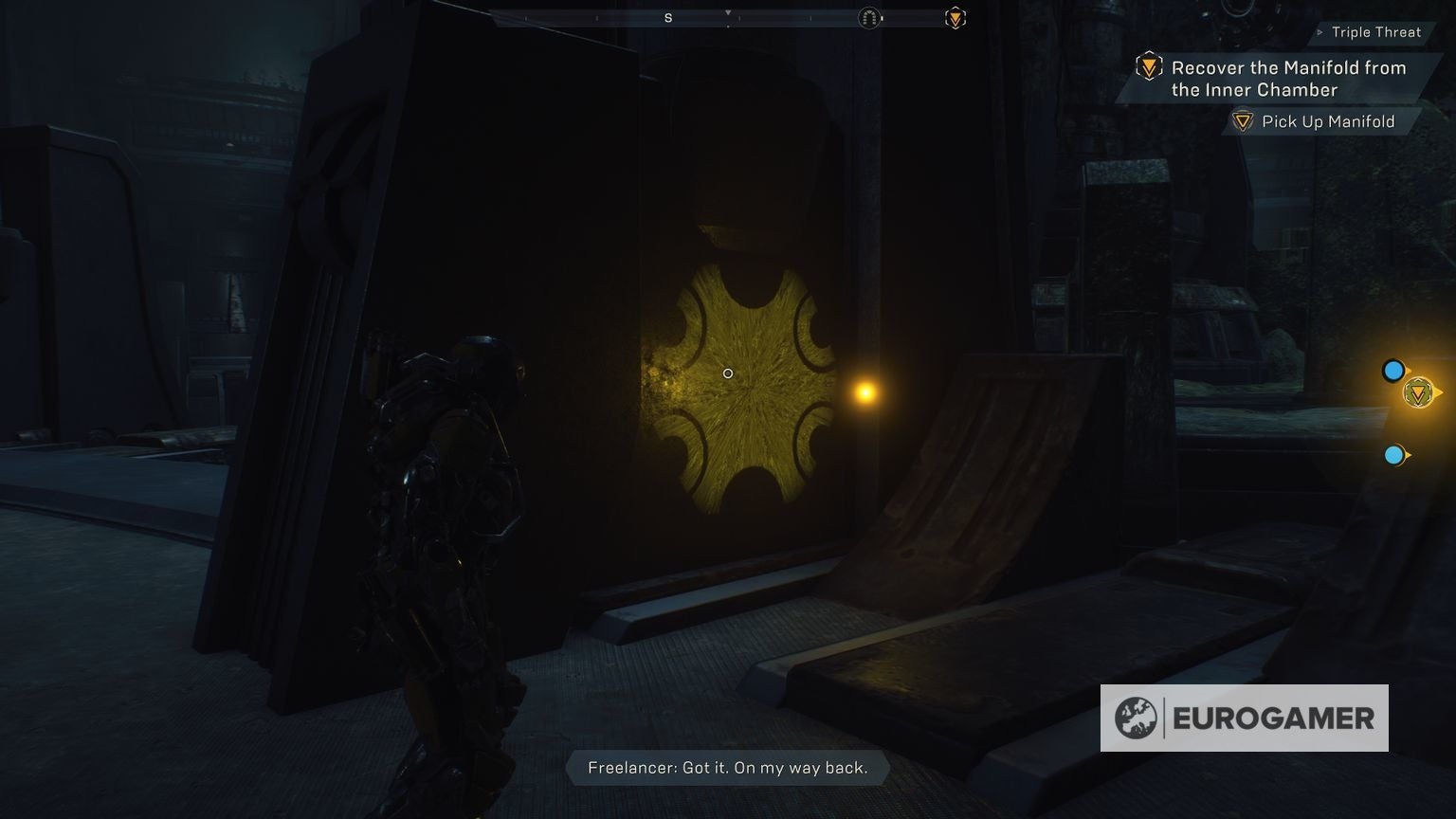 Anthem Deactivate the Barrier solution   how to complete the Triple Threat mission puzzle - 8