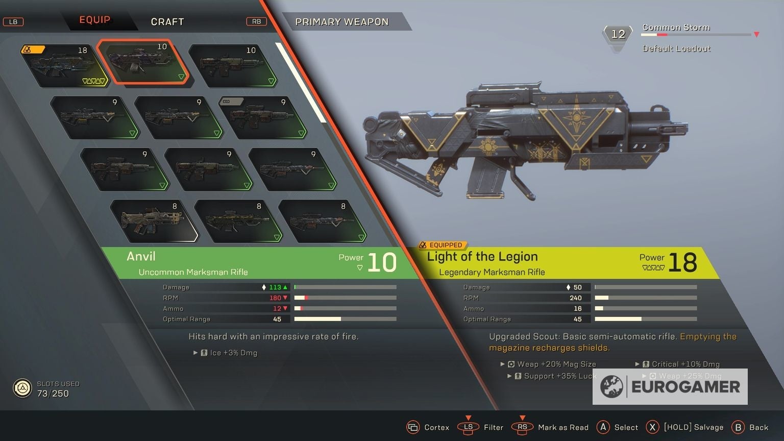 Anthem Masterwork and Legendary gear explained   Masterwork and Legendaries list and how to farm the best weapons and gear - 31