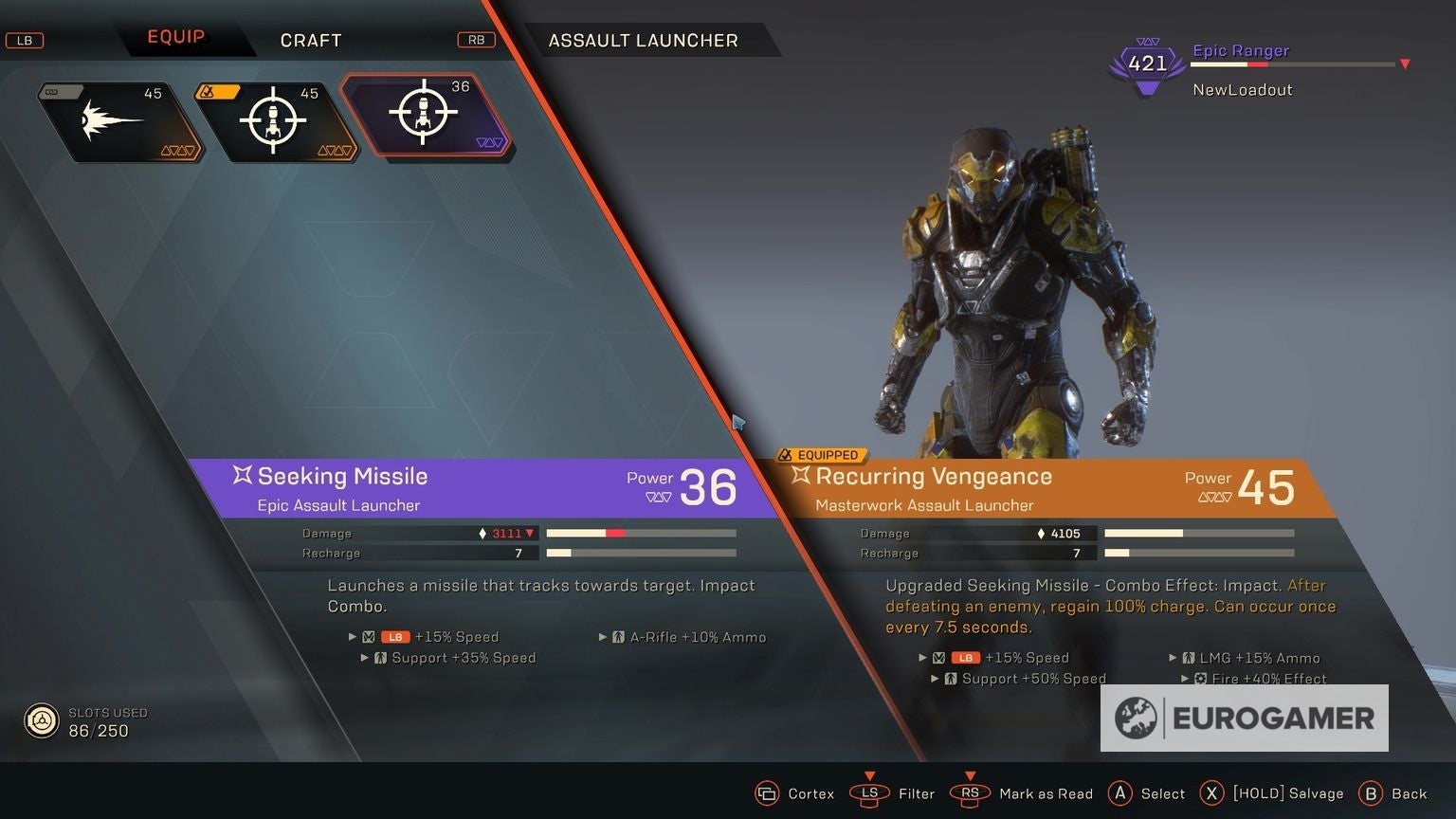 Anthem Masterwork and Legendary gear explained   Masterwork and Legendaries list and how to farm the best weapons and gear - 30