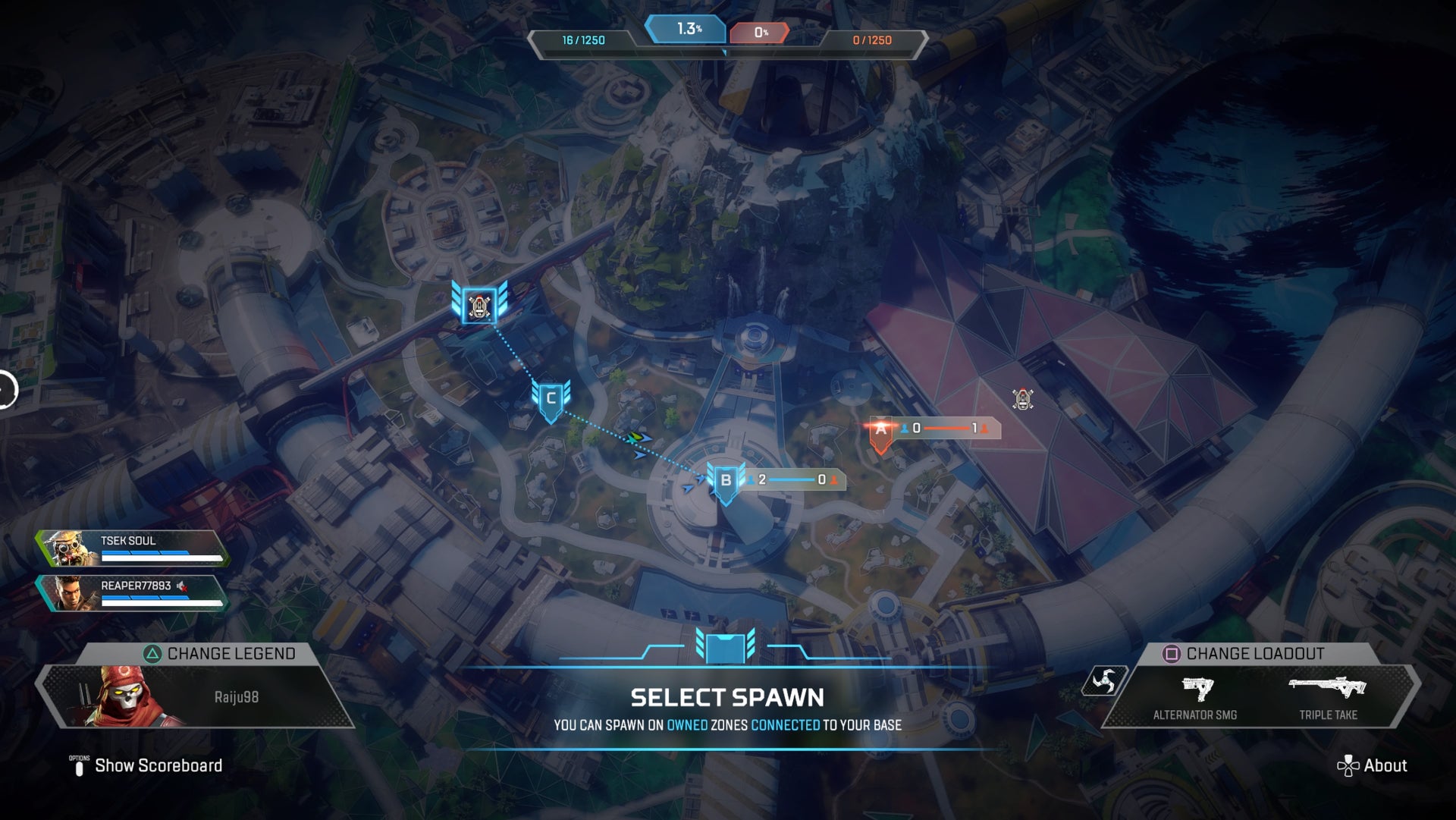 Apex Legends Control Mode Spawn Map