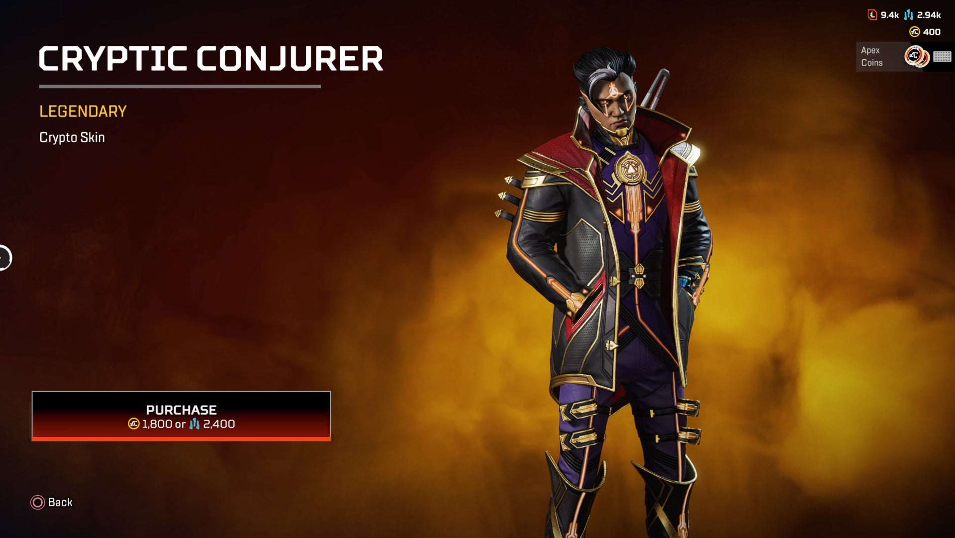 Apex Legends Cryptic Conjurer skin for Crypto