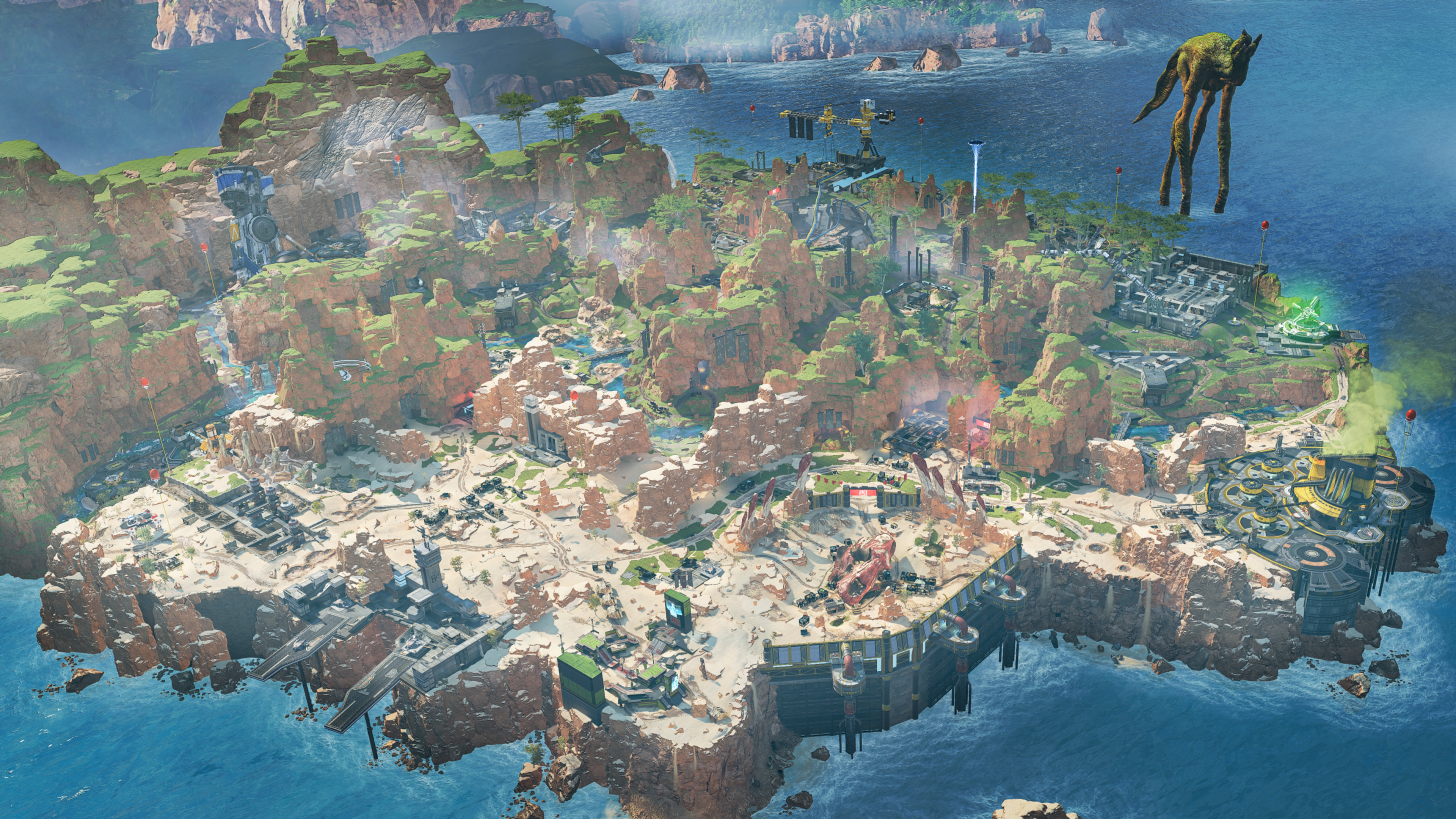 Apex Legends - a high view of the map