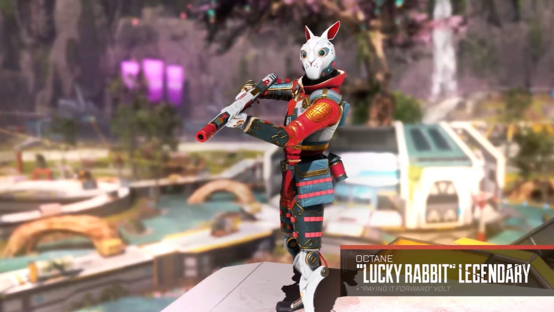 Apex Legends, official Respawn image of Octane in their Lucky Rabbit skin