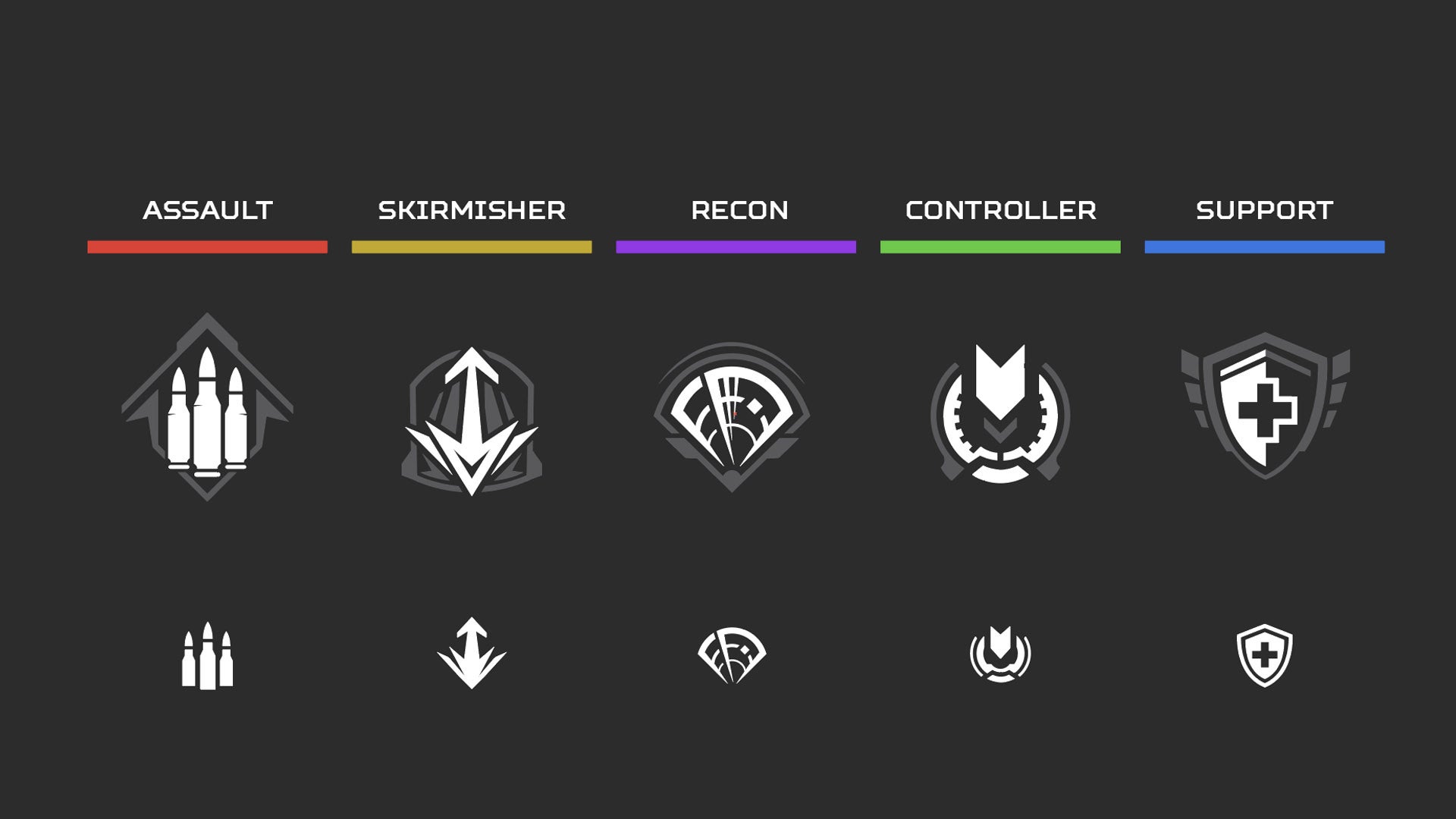Apex Legends official respawn artwork of the new class system icons.