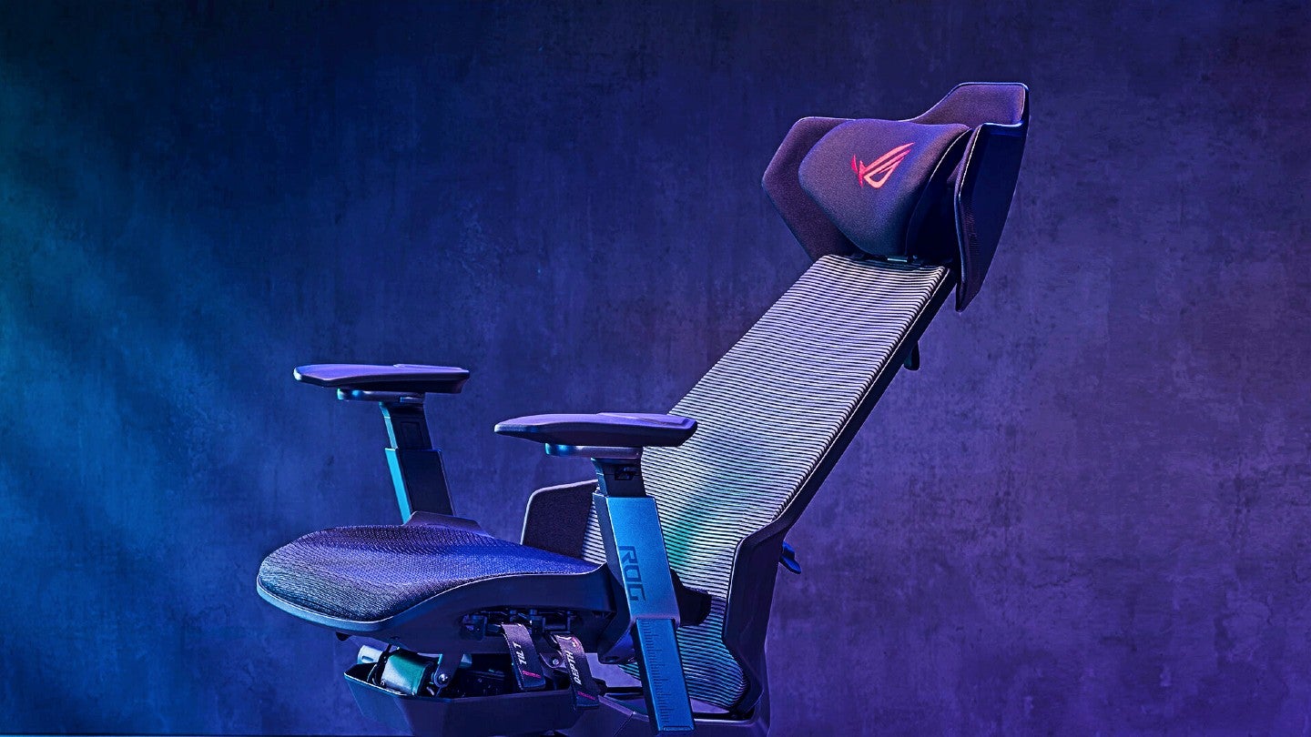 Bilder zu Asus stellt Premium-Gaming-Stuhl vor: Der ROG Destrier Ergo kommt mit verstellbarer Lendenstütze