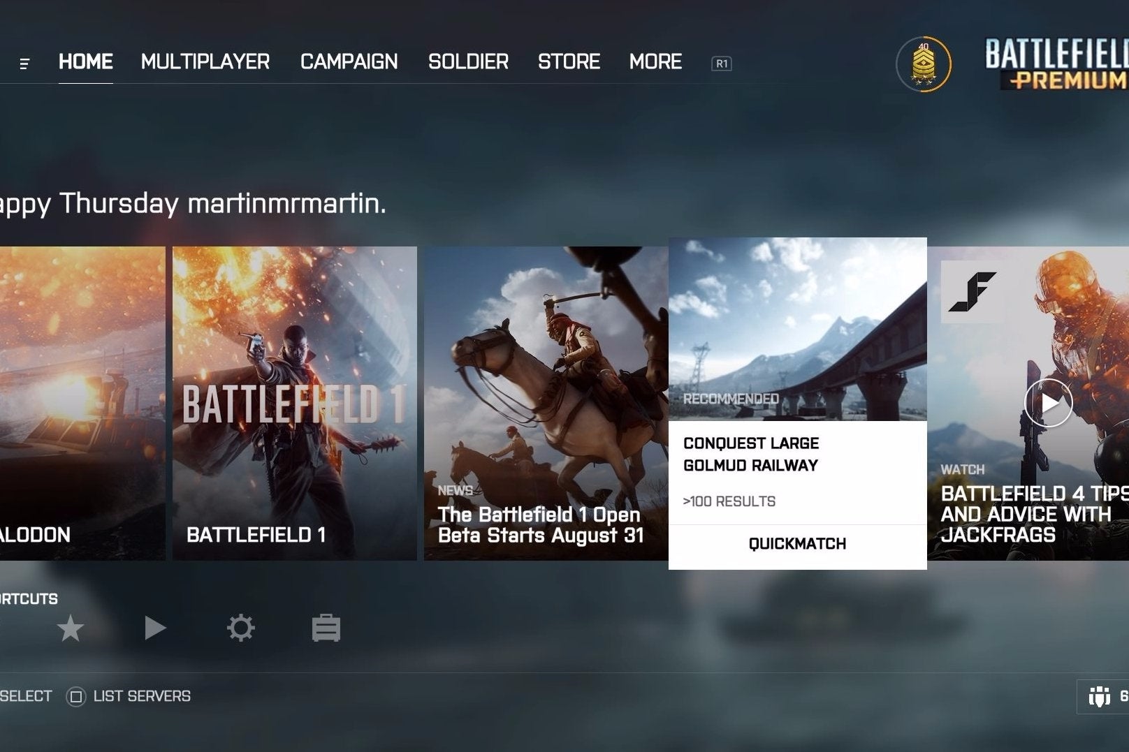 Imagen para Battlefield 4 ya tiene la nueva interfaz