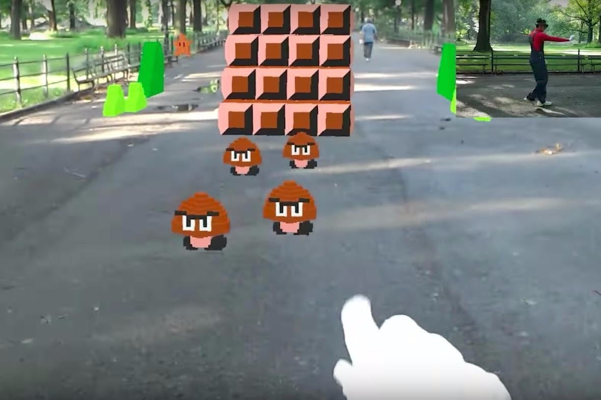 Image for Behold Super Mario Bros. World 1-1 reimagined as an AR game for Hololens