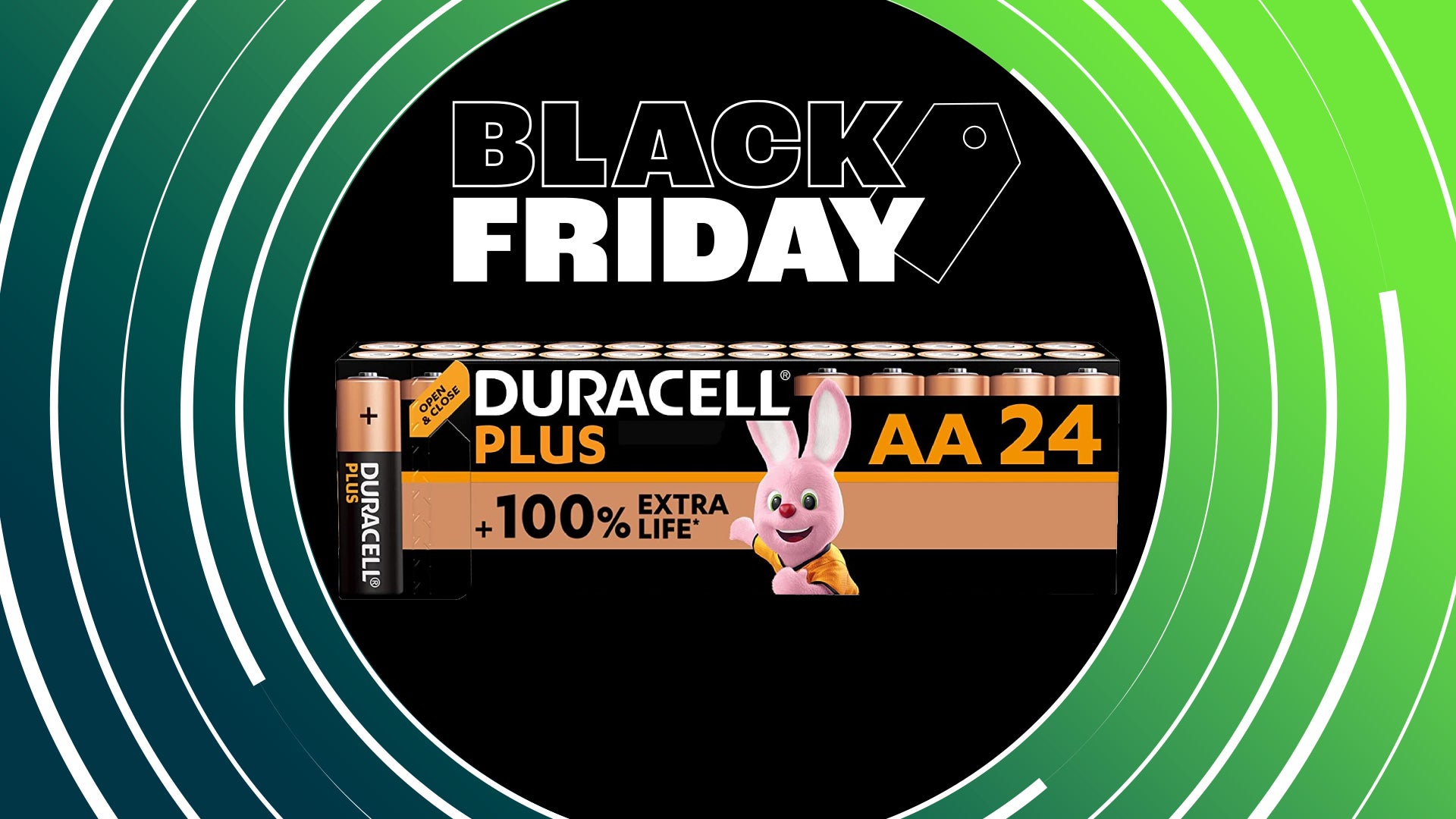Image for Get 24 Duracell AA batteries for £13 at Amazon with this Black Friday discount.
