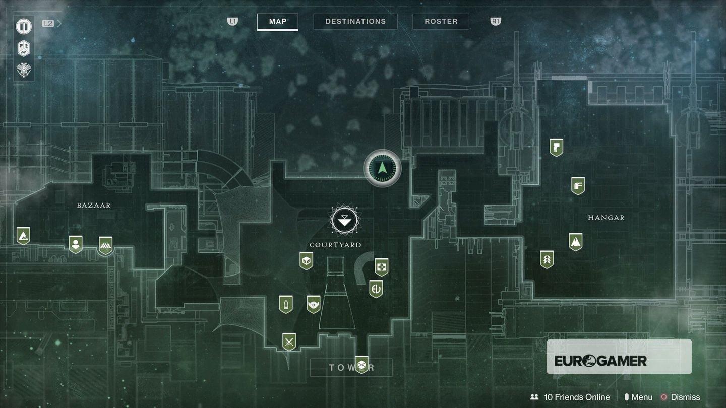 Map Of The Tower Destiny 2 Destiny 2 Tower Secrets - Floor Is Lava, Tower Ball, Secret Room Location  And Other Tower Easter Eggs | Eurogamer.net