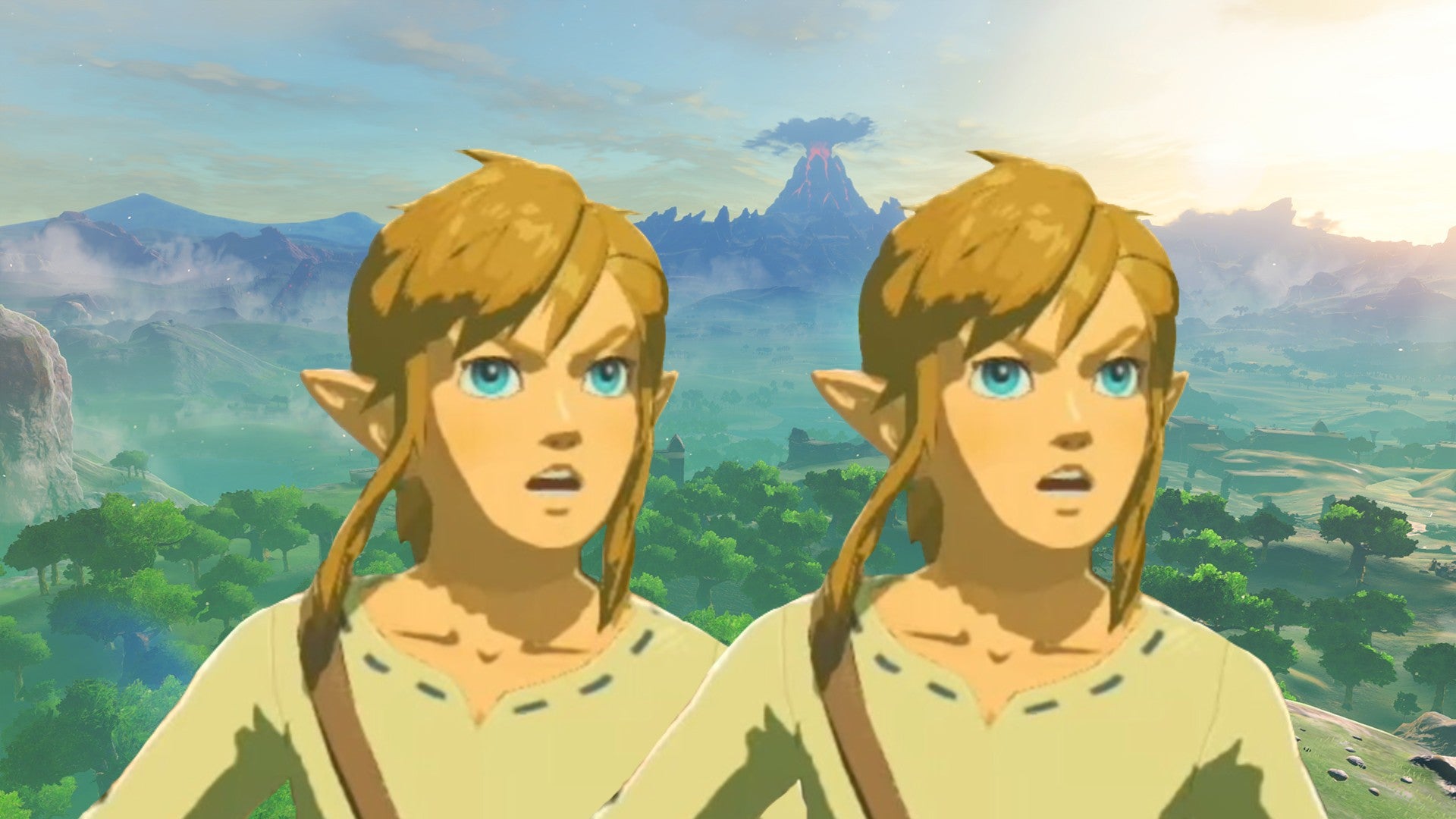 Image for Zelda: Breath of the Wild split screen multiplayer mod shown in action
