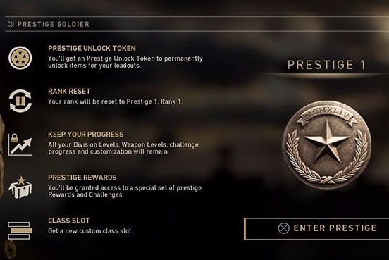 Image for Call of Duty WW2 Prestige rewards explained: What you unlock for each Soldier Prestige and Weapon Prestige