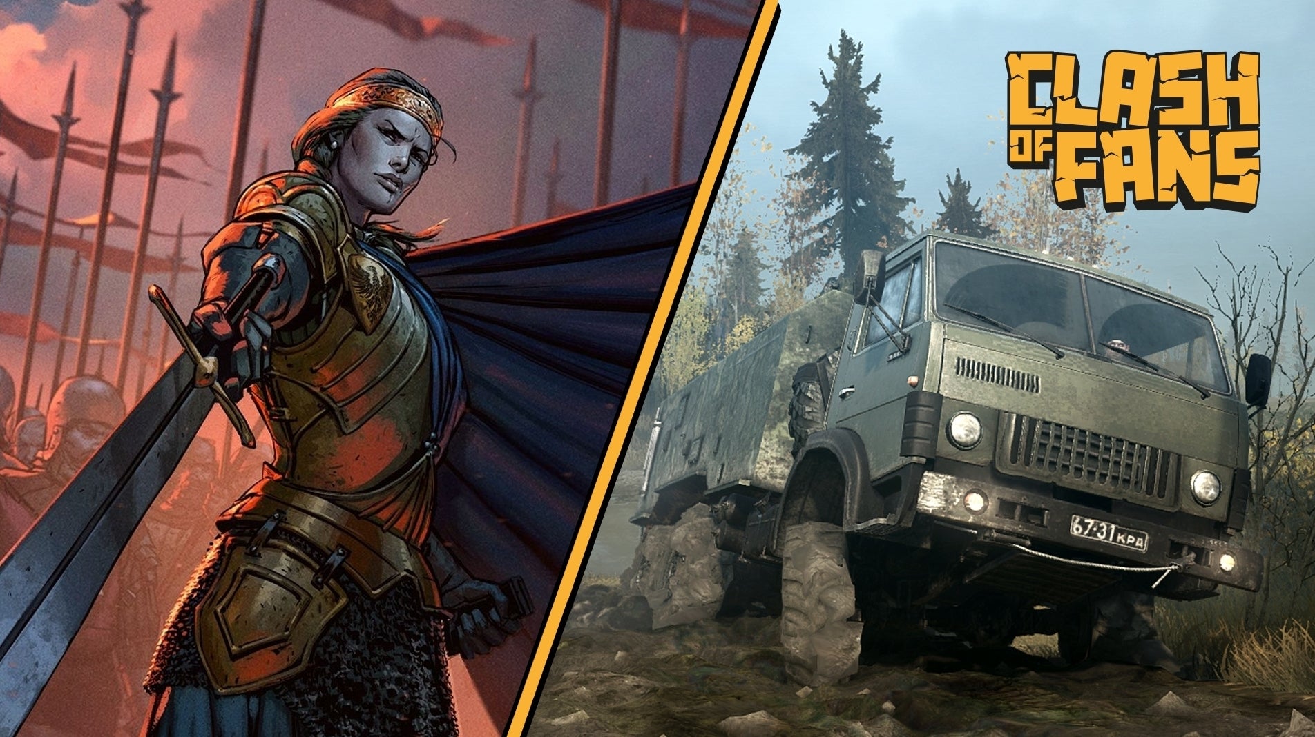 Image for Clash of Fans: Spintires and Thronebreaker: The Witcher Tales