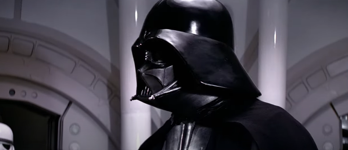 Still image of Darth Vader in A New Hope