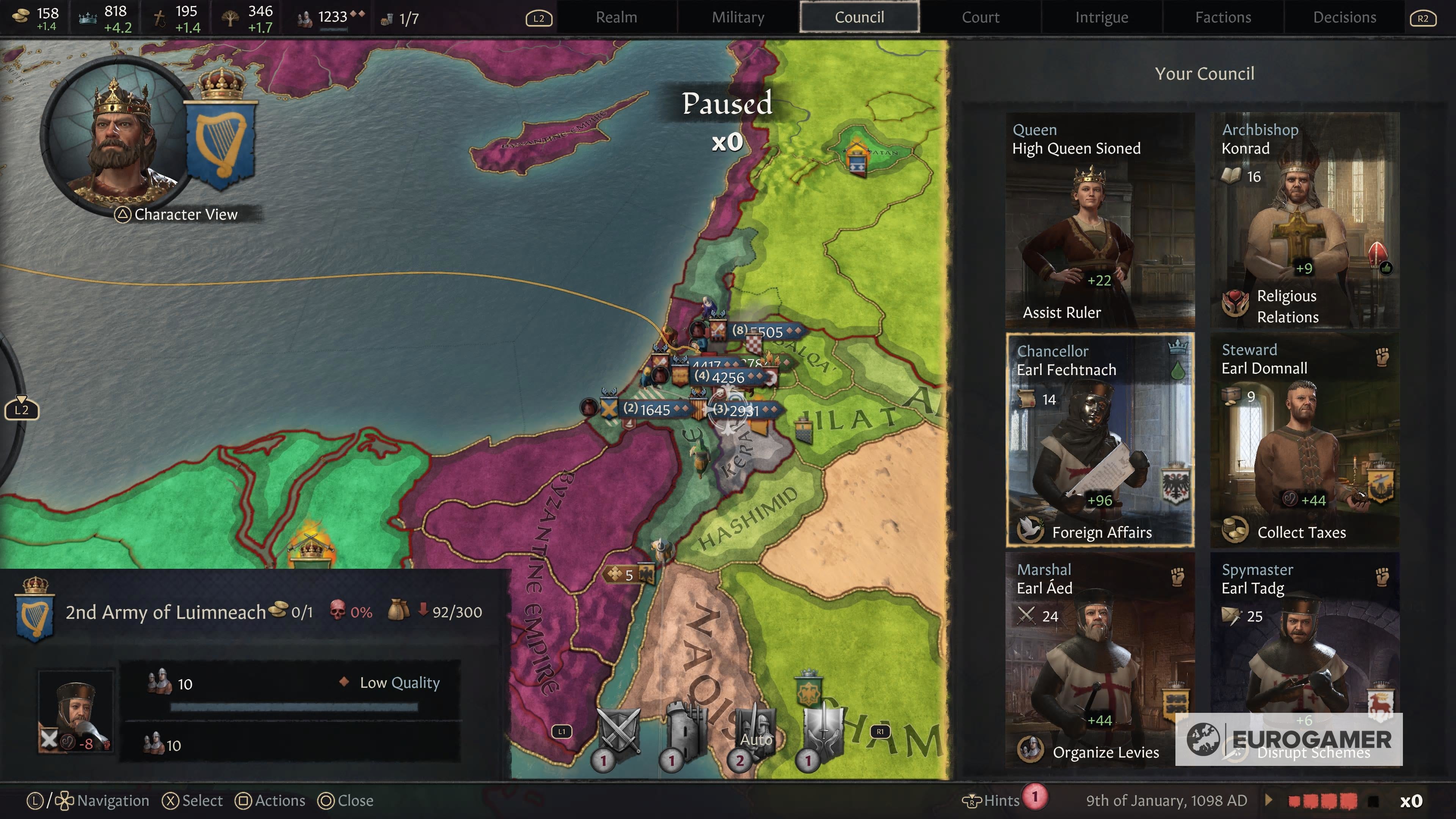 Playing Crusader Kings 3 on console  a bit unwieldy but it works - 88