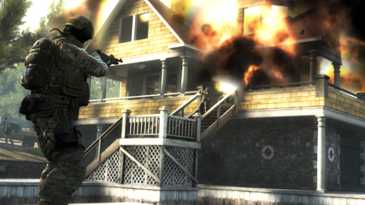 A house blows up in Counter-Strike: Global Offensive