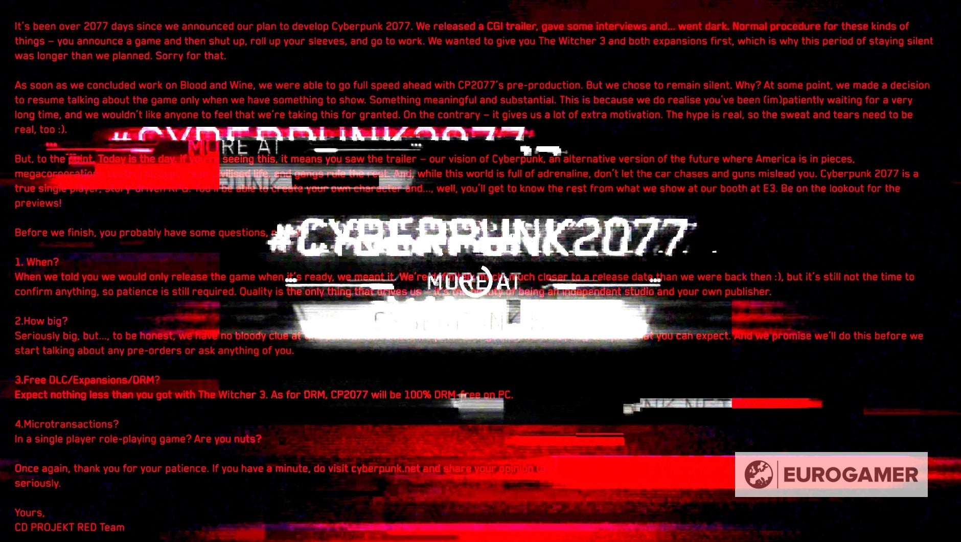Imagen para Cyberpunk 2077 - Todo lo que sabemos: trailers, fecha, detalles del gameplay y más