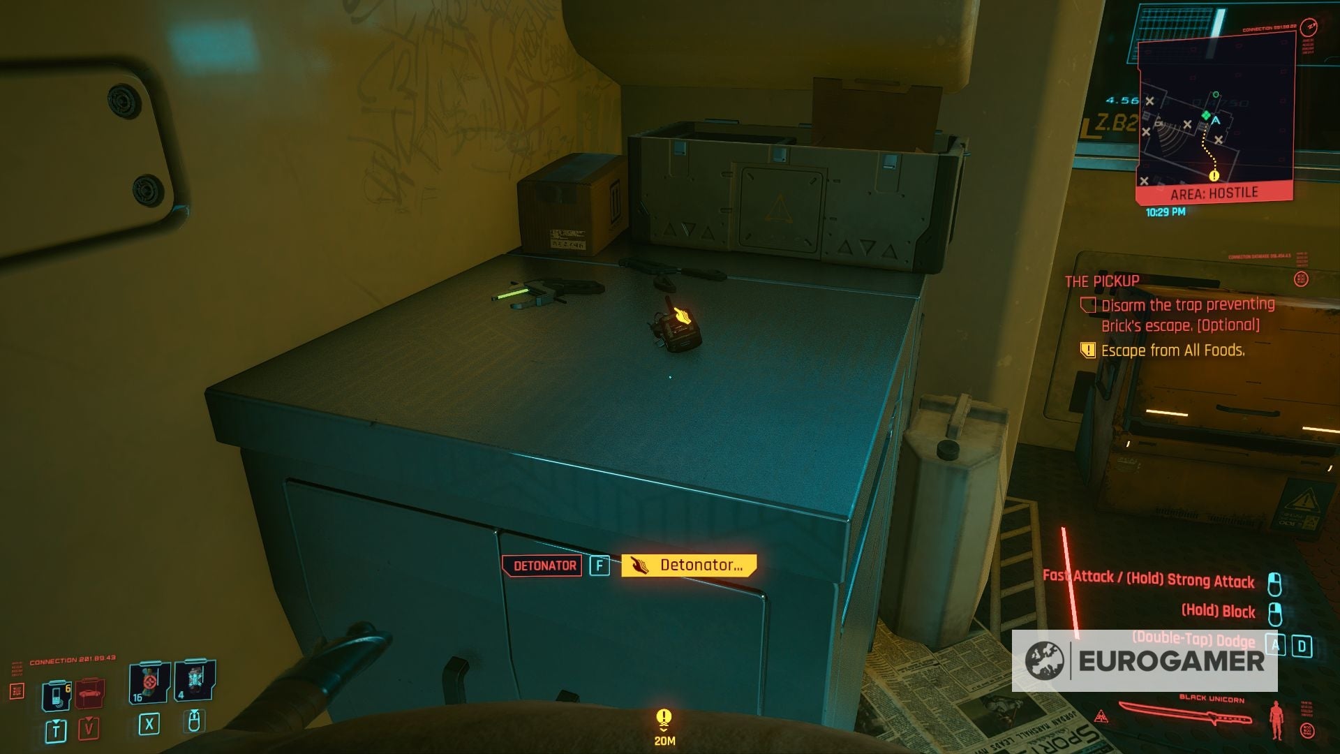 Cyberpunk 2077 Freeing Brick  How to free Brick and disarm the trap in Cyberpunk 2077 s The Pickup - 52