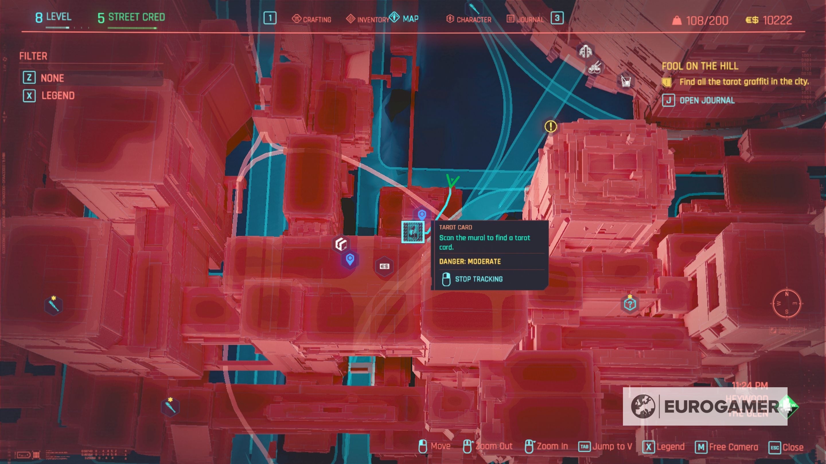 Cyberpunk 2077 Tarot Card locations for Fool on the Hill explained - 73