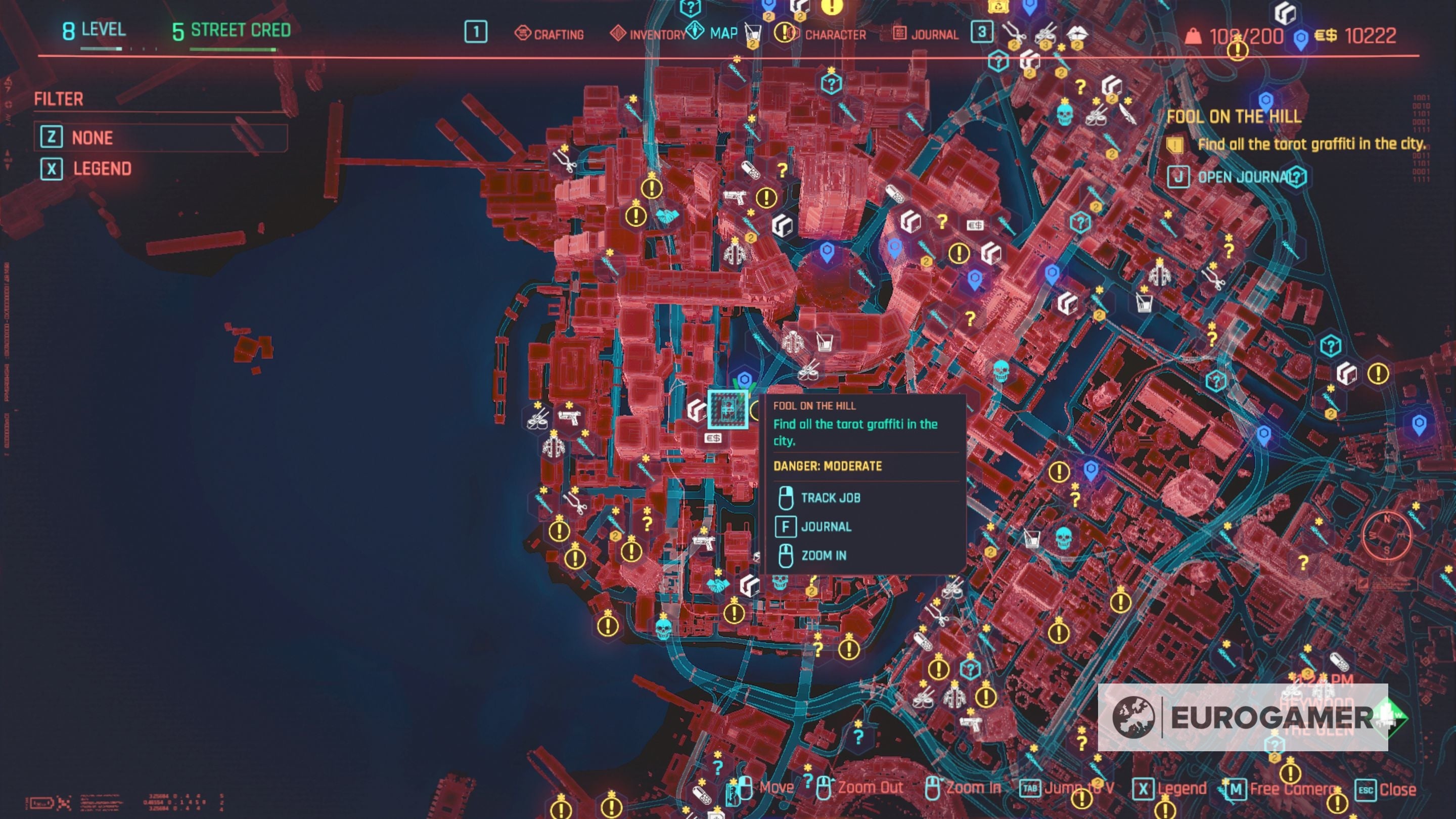 Cyberpunk 2077 Tarot Card locations for Fool on the Hill explained - 24