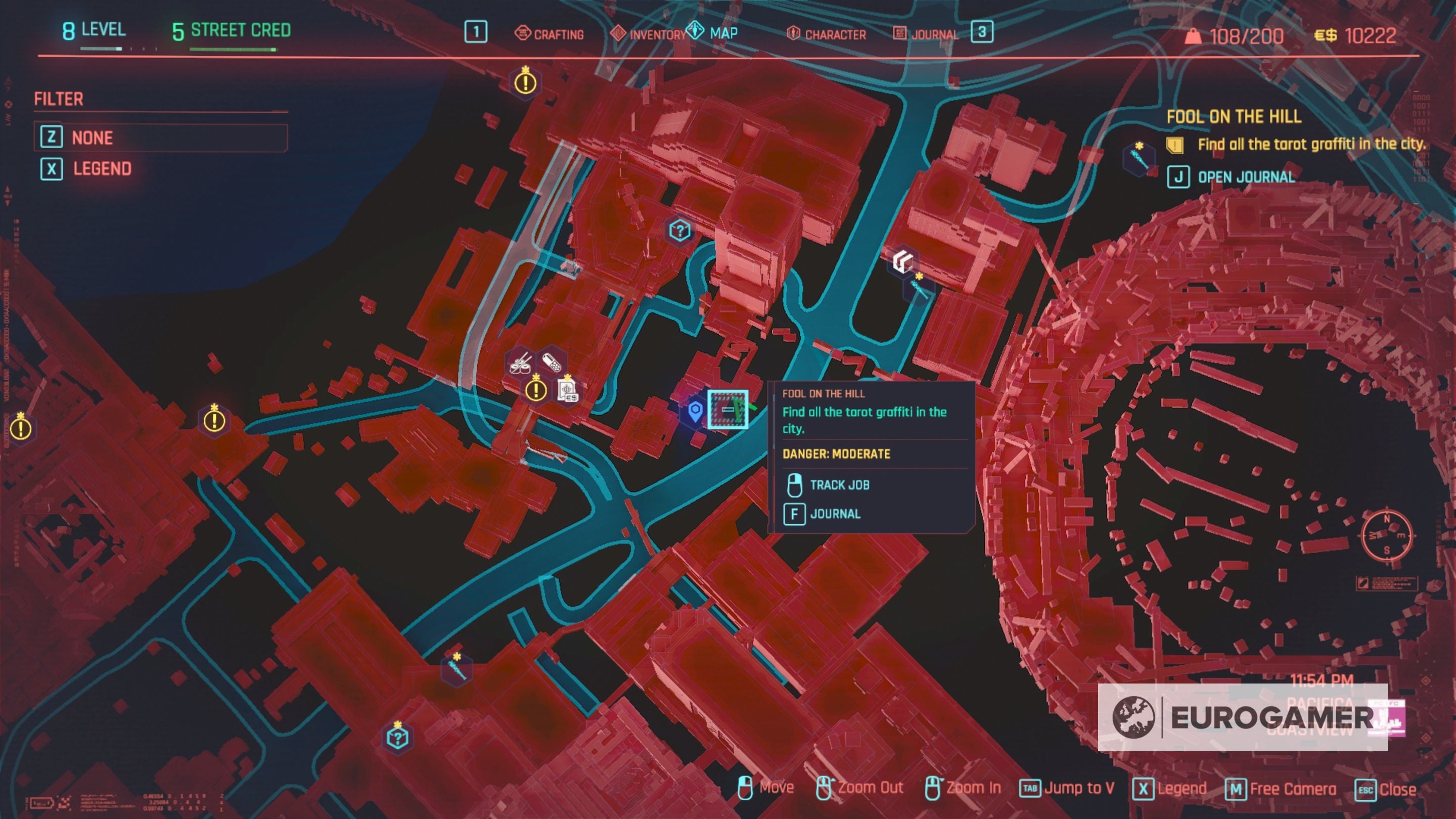 Cyberpunk 2077 Tarot Card locations for Fool on the Hill explained - 60