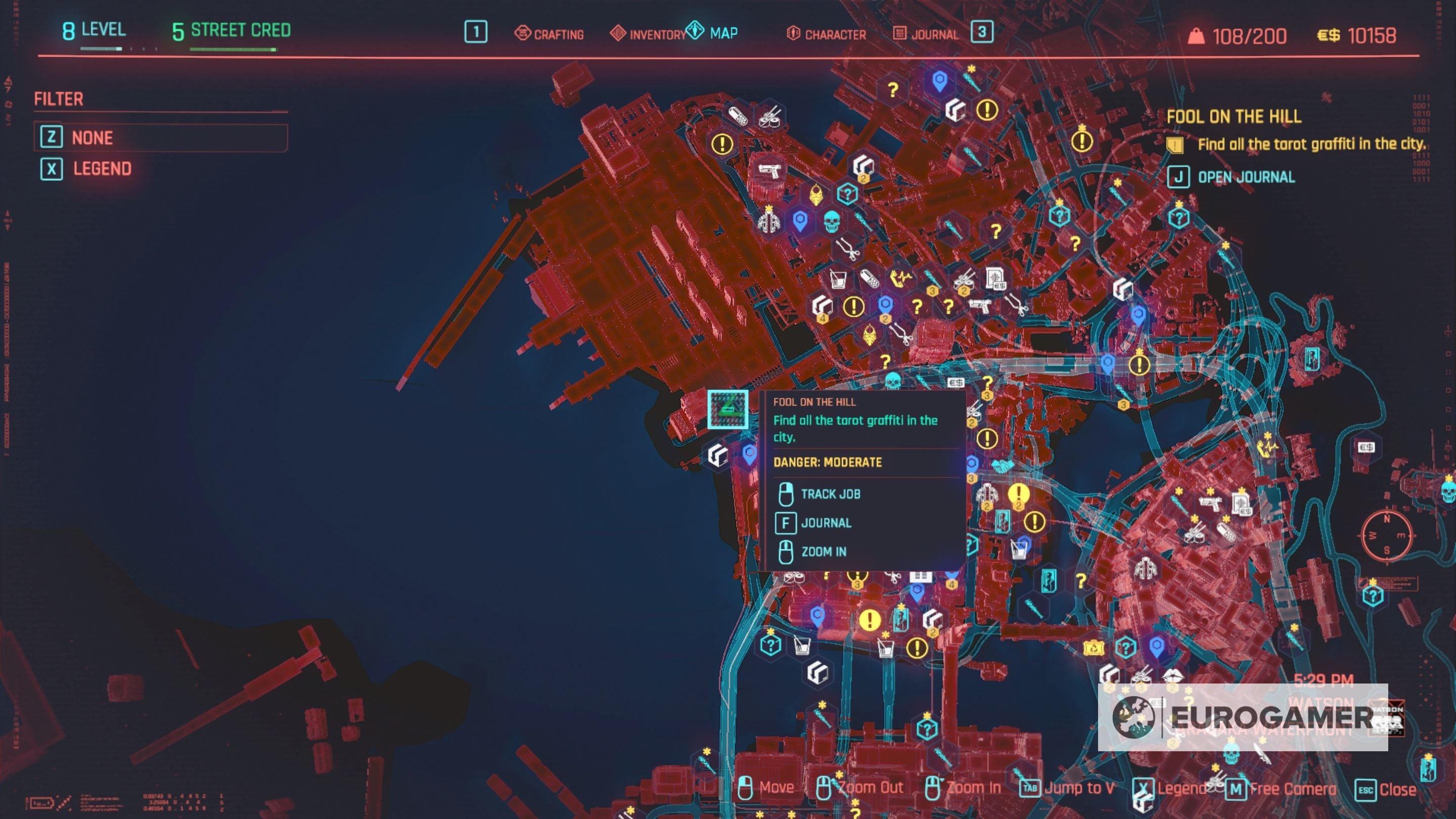 Cyberpunk 2077 Tarot Card locations for Fool on the Hill explained - 93