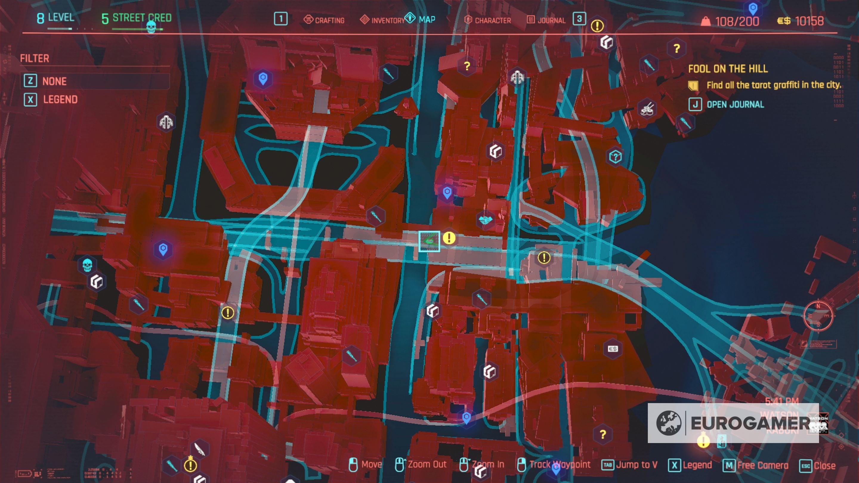 Cyberpunk 2077 Tarot Card locations for Fool on the Hill explained - 88