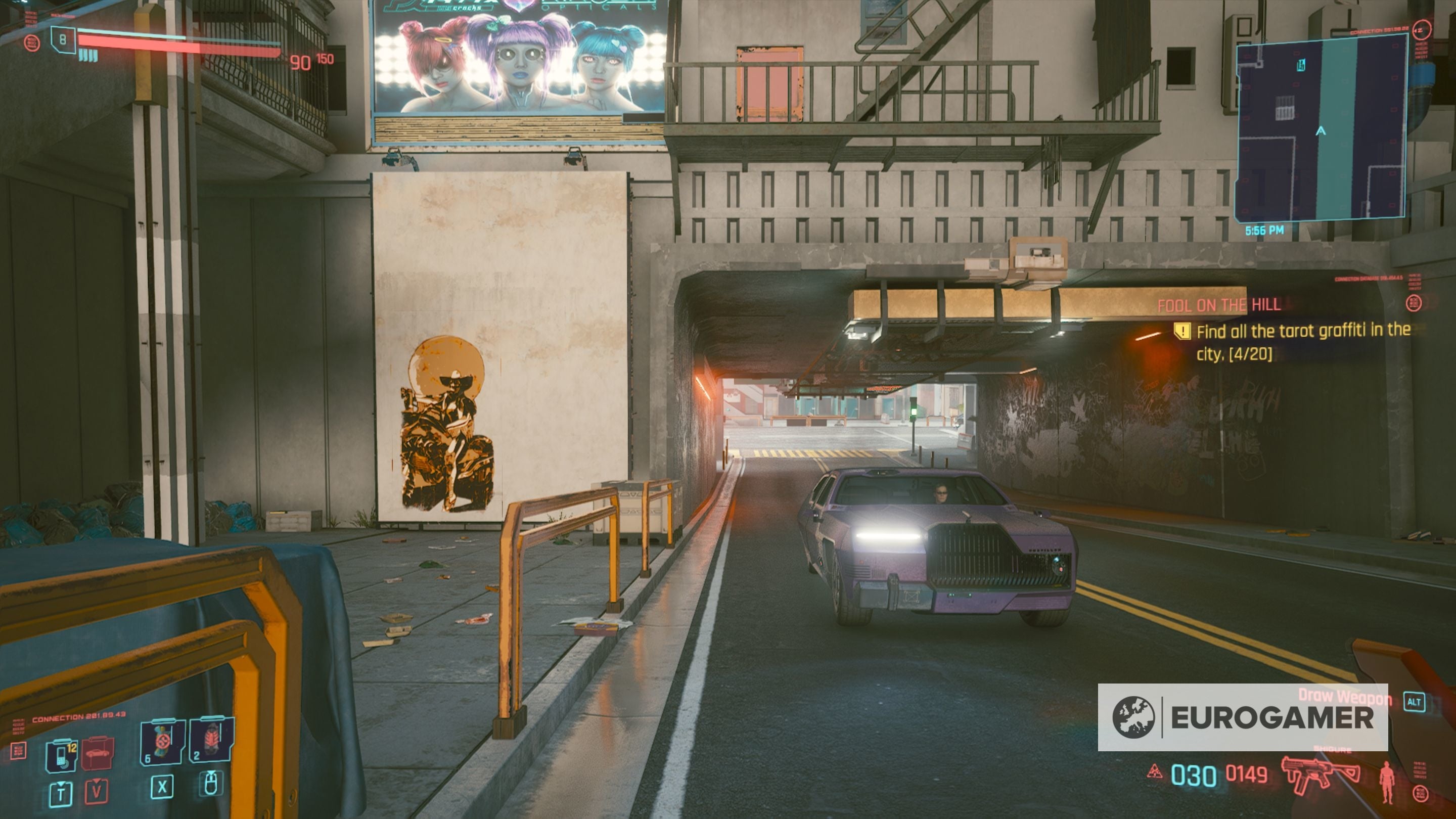 Cyberpunk 2077 Tarot Card locations for Fool on the Hill explained - 92