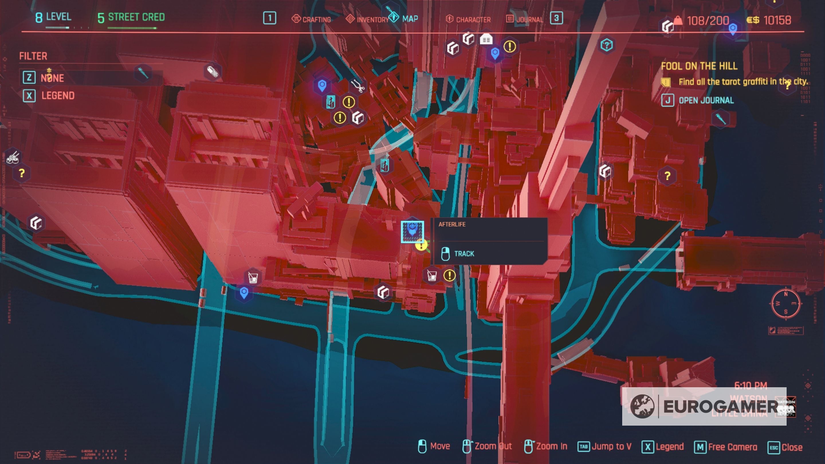 Cyberpunk 2077 Tarot Card locations for Fool on the Hill explained - 22