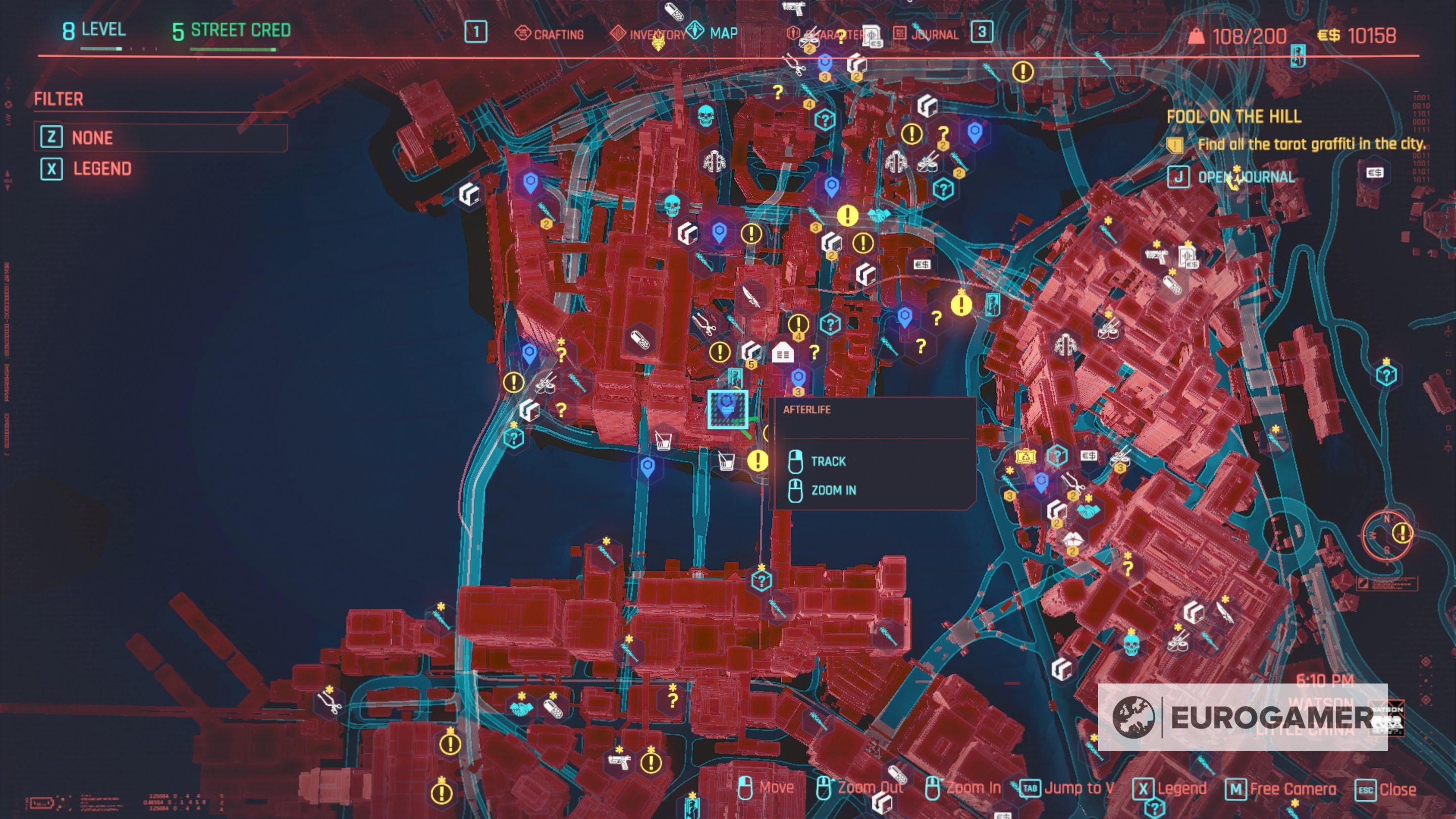 Cyberpunk 2077 Tarot Card locations for Fool on the Hill explained - 21