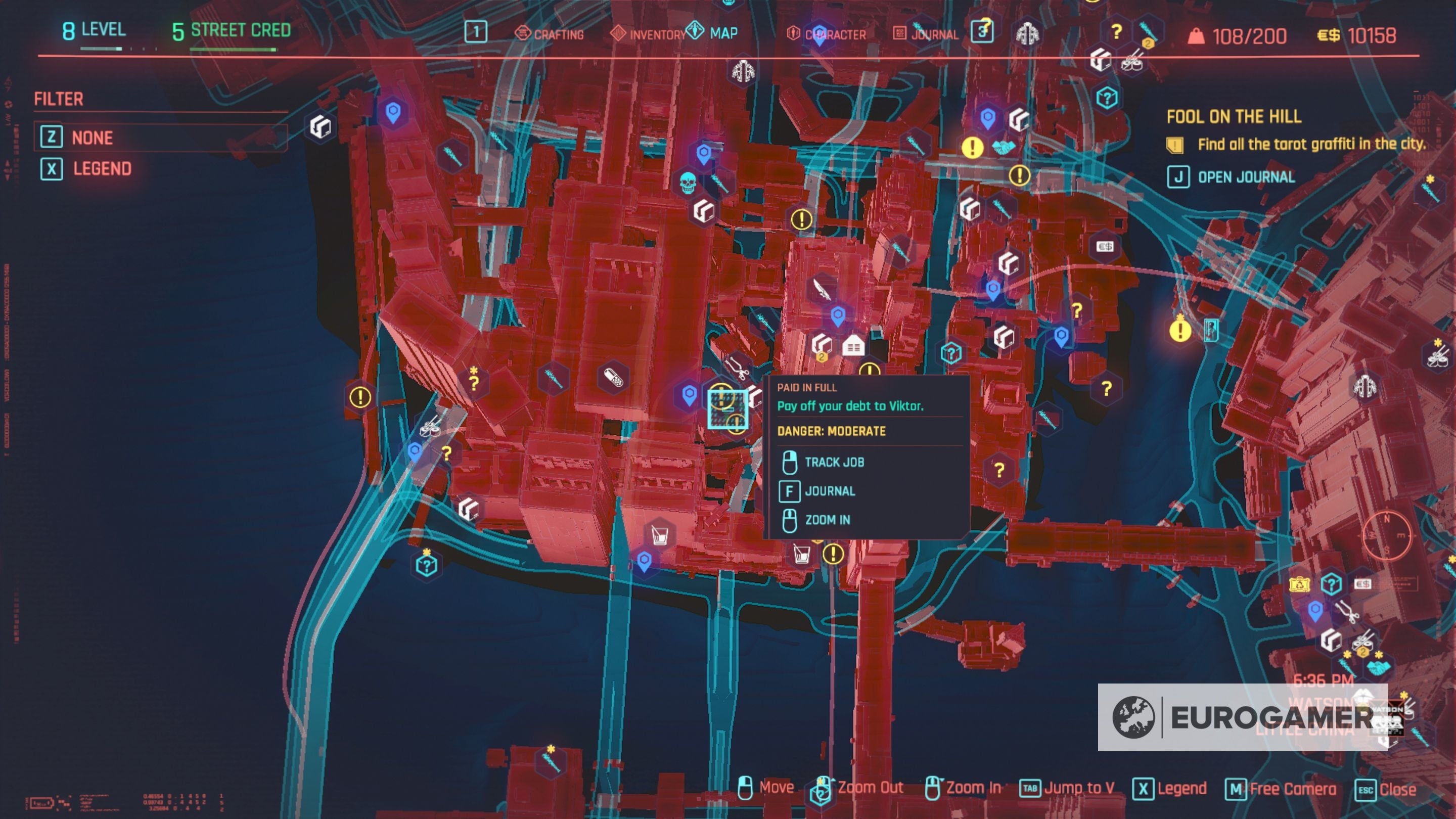 Cyberpunk 2077 Tarot Card locations for Fool on the Hill explained - 42