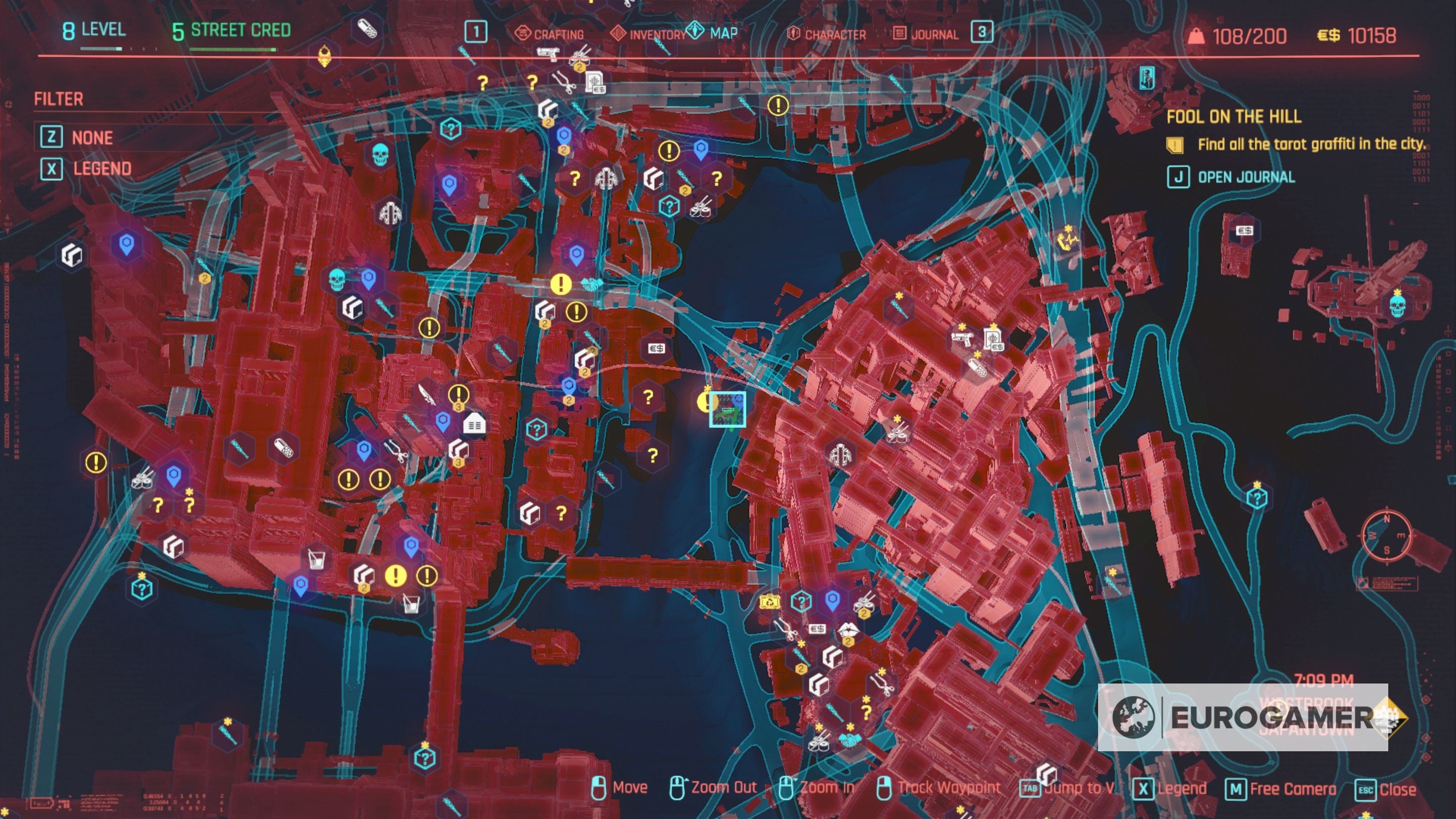 Cyberpunk 2077 Tarot Card locations for Fool on the Hill explained - 97