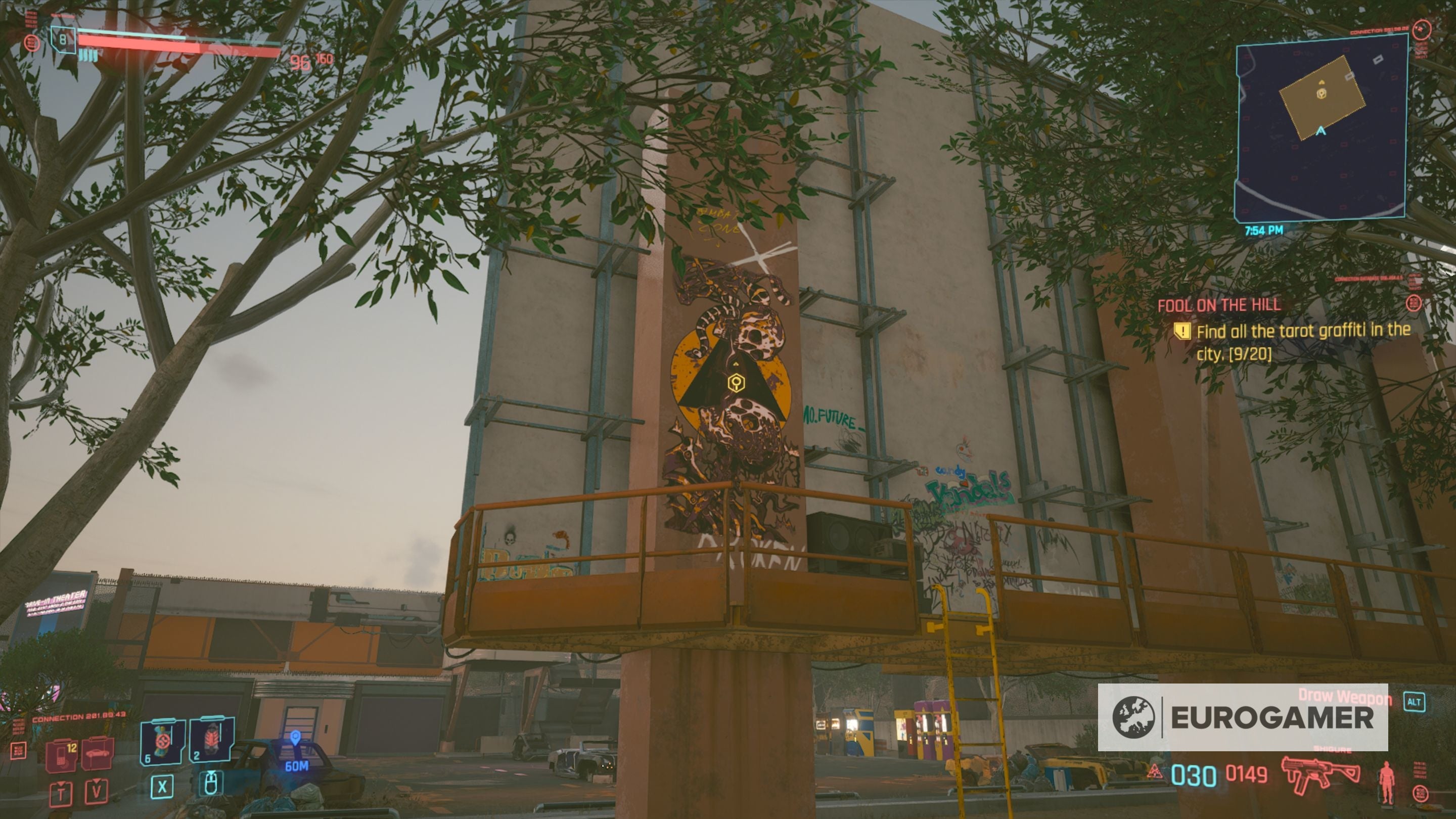 Cyberpunk 2077 Tarot Card locations for Fool on the Hill explained - 62