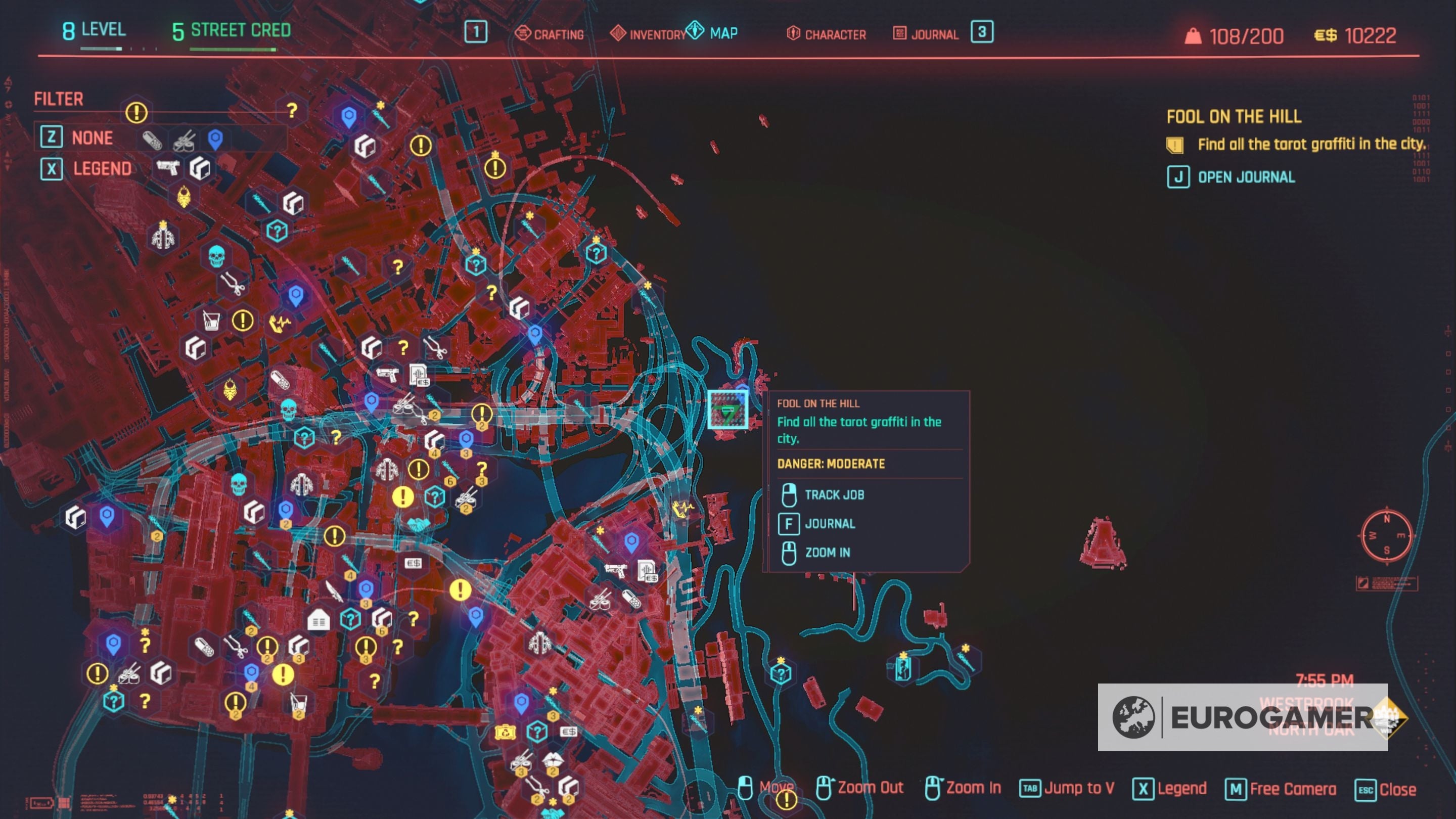 Cyberpunk 2077 Tarot Card locations for Fool on the Hill explained - 78