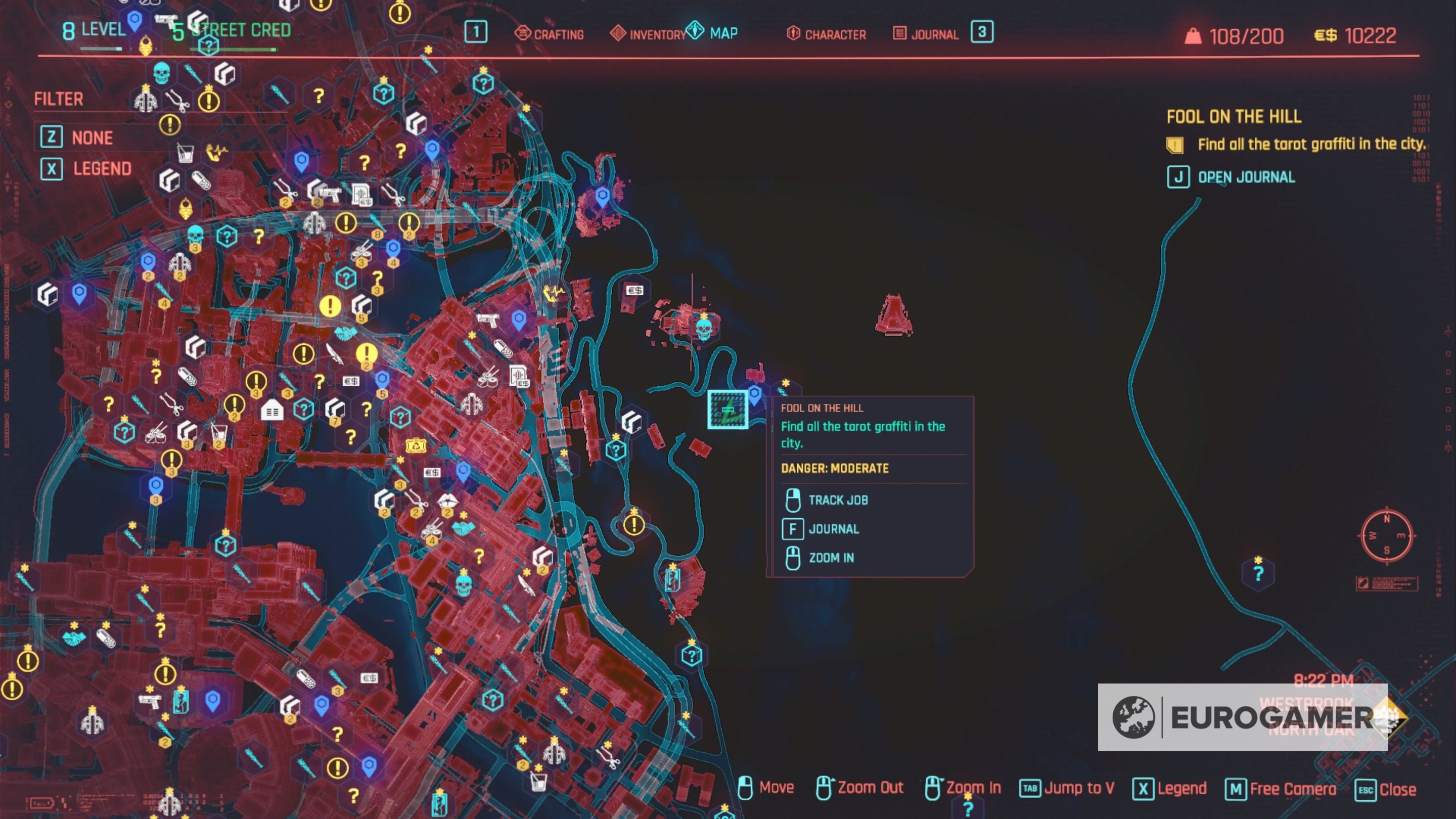 Cyberpunk 2077 Tarot Card locations for Fool on the Hill explained - 85